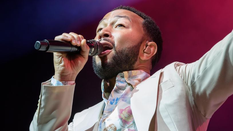 Springfield native John Legend brought his Bigger Love tour to the Rose Music Center at The Heights on Saturday, September 4, 2021. The War and Treaty opened up the show. TOM GILLIAM / CONTRIBUTING PHOTOGRAPHER