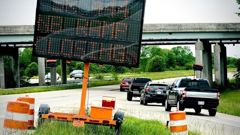 The Ohio 4 ramp north to Valley Pike/Ohio 444 will be closed from May 20 until sometime in September, according to the Ohio Department of Transportation. MARSHALL GORBY / STAFF