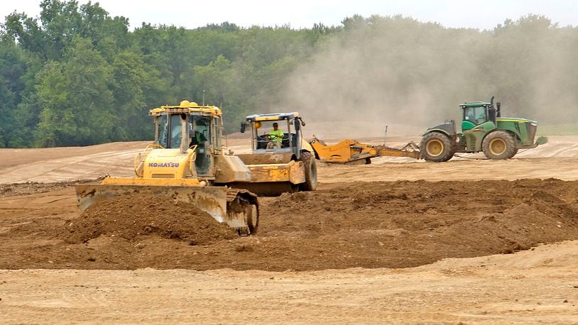 Construction for the Sycamore Ridge Housing Development at the intersection of South Burnett Road and Leffel Lane Tuesday, June 18, 2024. BILL LACKEY/STAFF