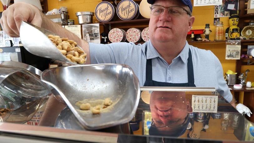 Matt Luther, the owner of The Peanut Shoppe in Springfield. BILL LACKEY/STAFF