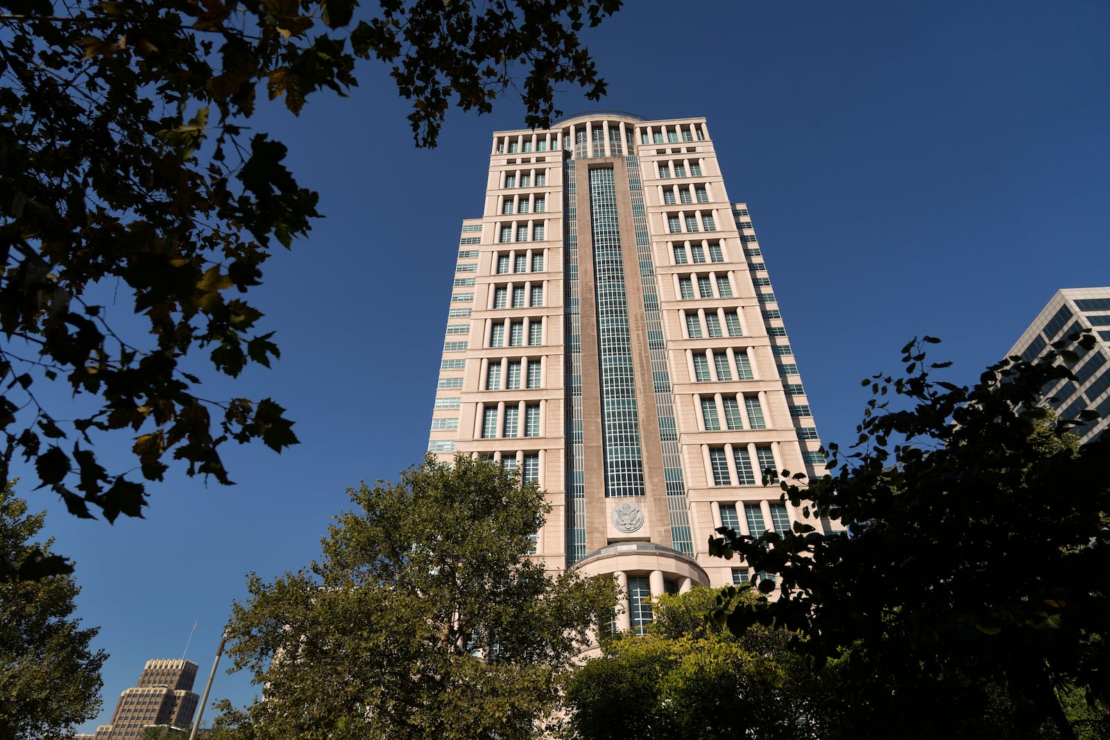 Thomas F. Eagleton United States Courthouse is shown Thursday, Oct. 10, 2024, in St. Louis. (AP Photo/Jeff Roberson)