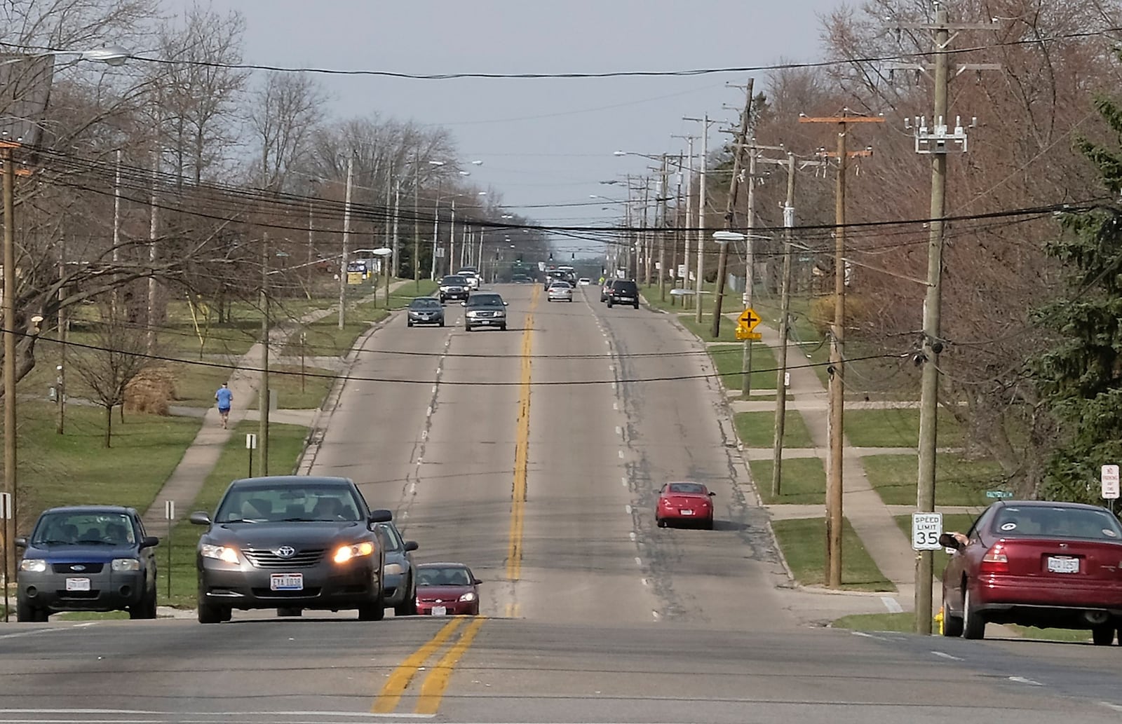 Springfield city commissioners will vote later this month on a proposed project that will convert Derr Road from four lanes to three lanes between Home and Villa roads, including adding a center turn-lane and bike lanes in both directions. Bill Lackey/Staff