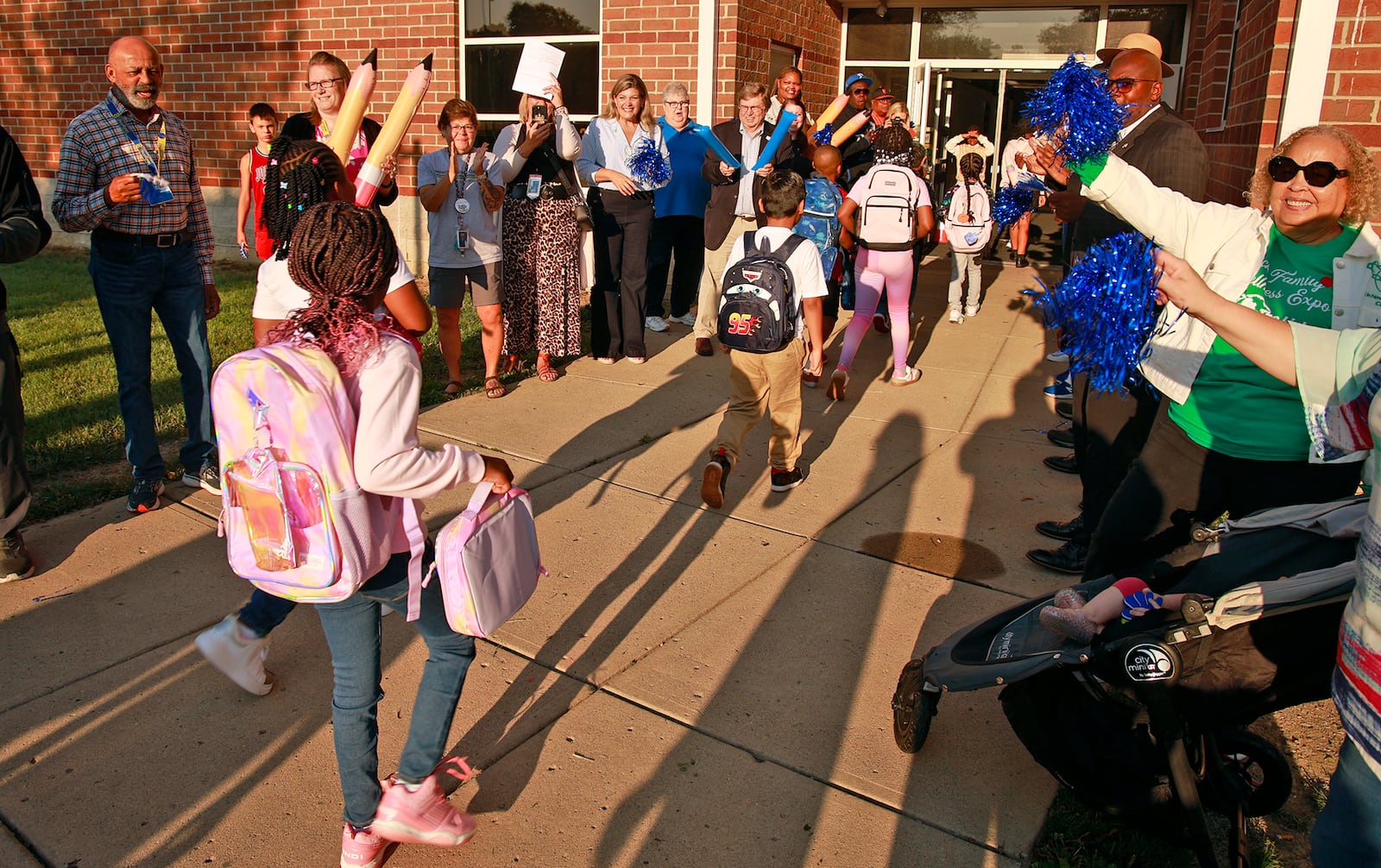 Fulton Elementary School held a "Fulton First Day Clap-In" with members of the community welcoming students for their first day of school Wednesday, August 14, 2024. 