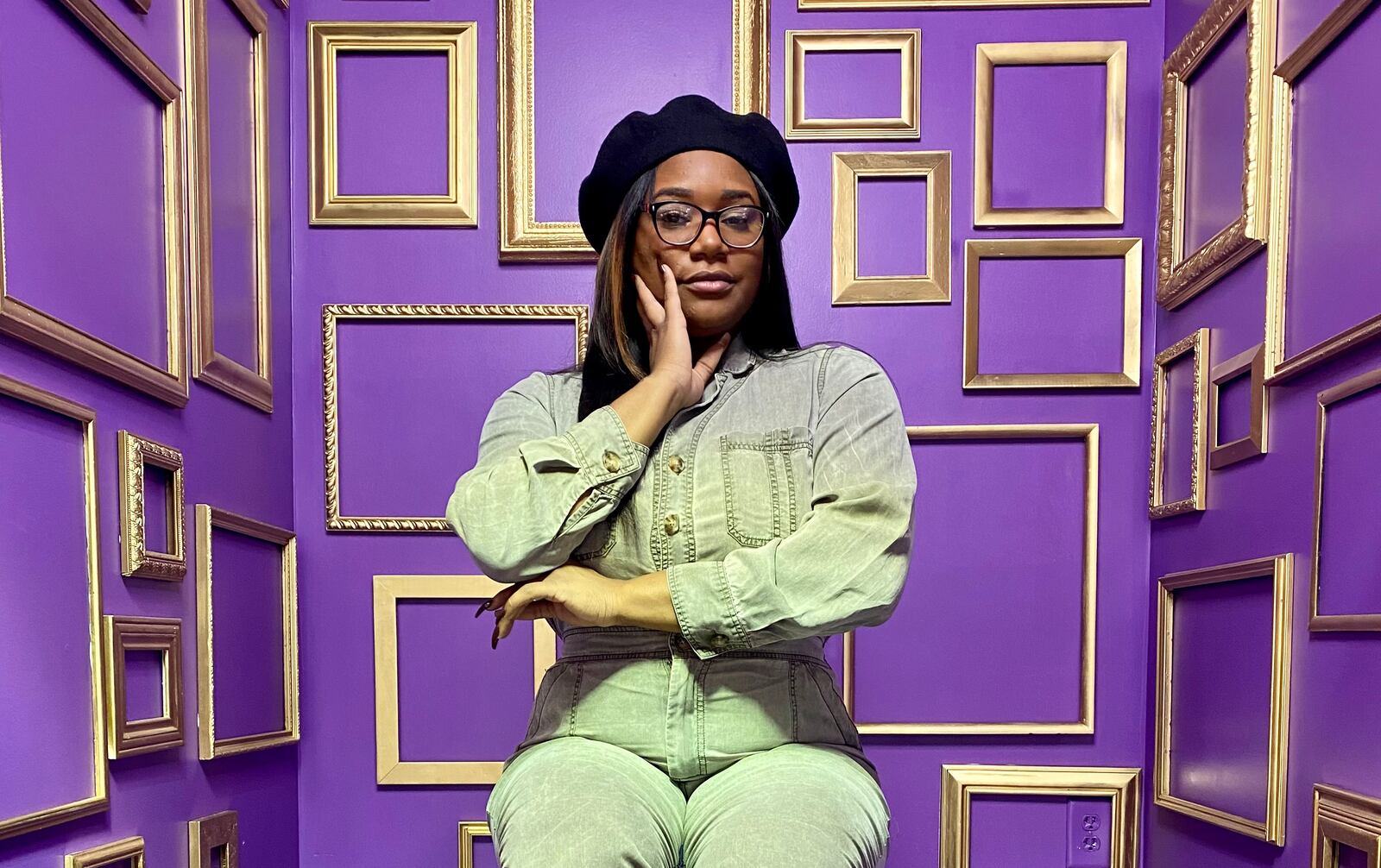 NaAsiaha Simon of Dayton, photographed in the Atlanta Selfie Museum, plans to open the Gem City Selfie Museum this spring. CONTRIBUTED / NAASIAHA SIMON