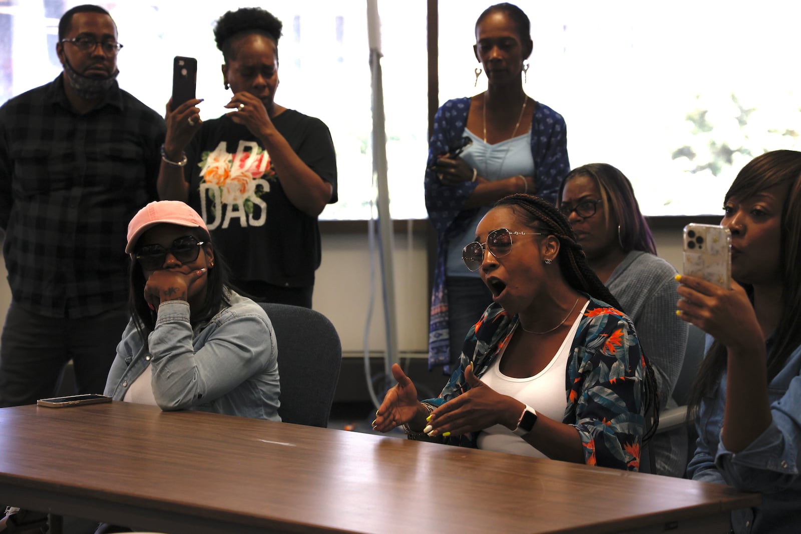 The family of Eric Cole, a man who died after he was shot Sunday and ran over by a responding police cruiser, raised concerns about his death during a press conference on Wednesday, June 16, 2021. BILL LACKEY / STAFF