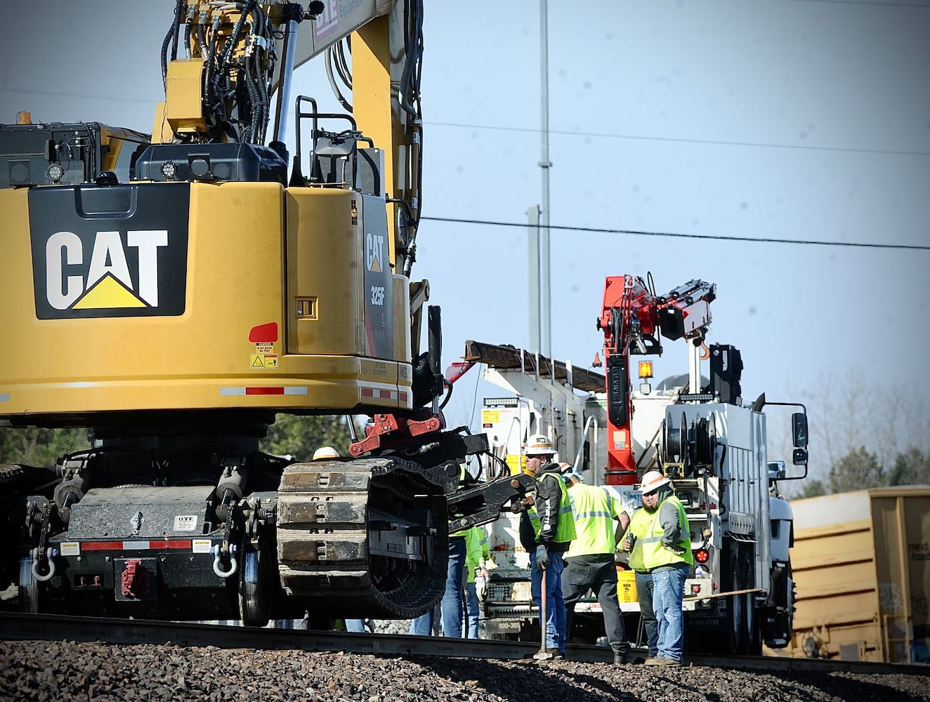 Cleaning up train derailment