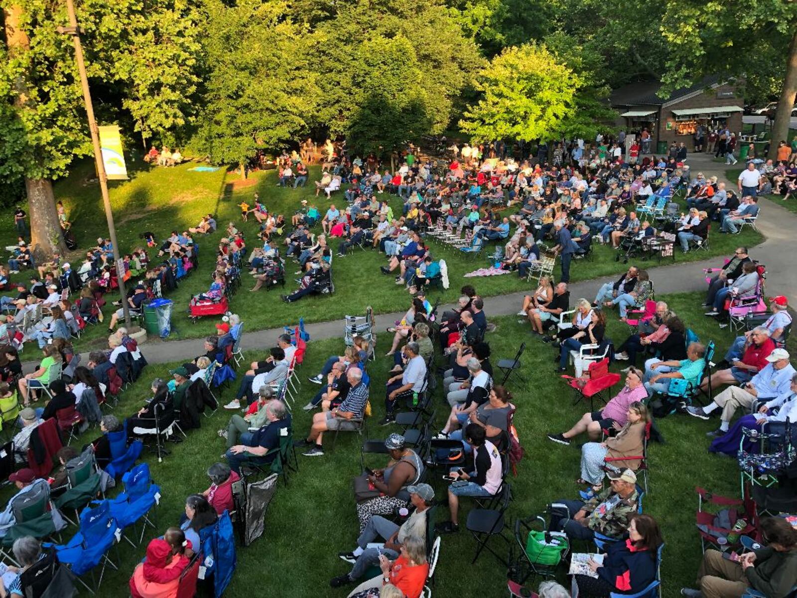 People crowded into Veterans Park on Thursday to catch the first of 31 acts and attractions that make up the 56th annual Summer Arts Festival.