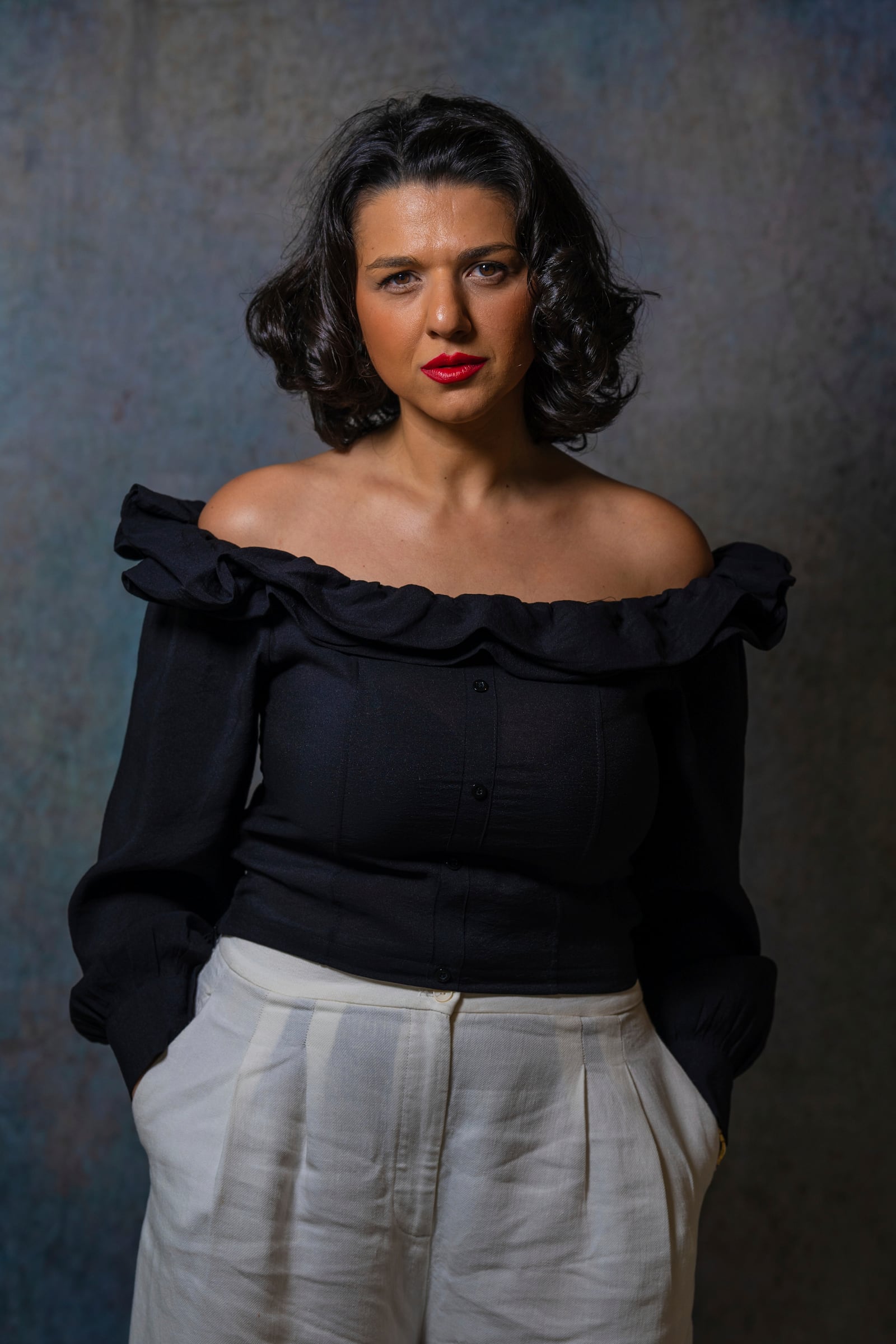 Khatia Buniatishvili poses for a portrait on Tuesday, Sept. 24, 2024, in New York. (AP Photo/Gary Gerard Hamilton)