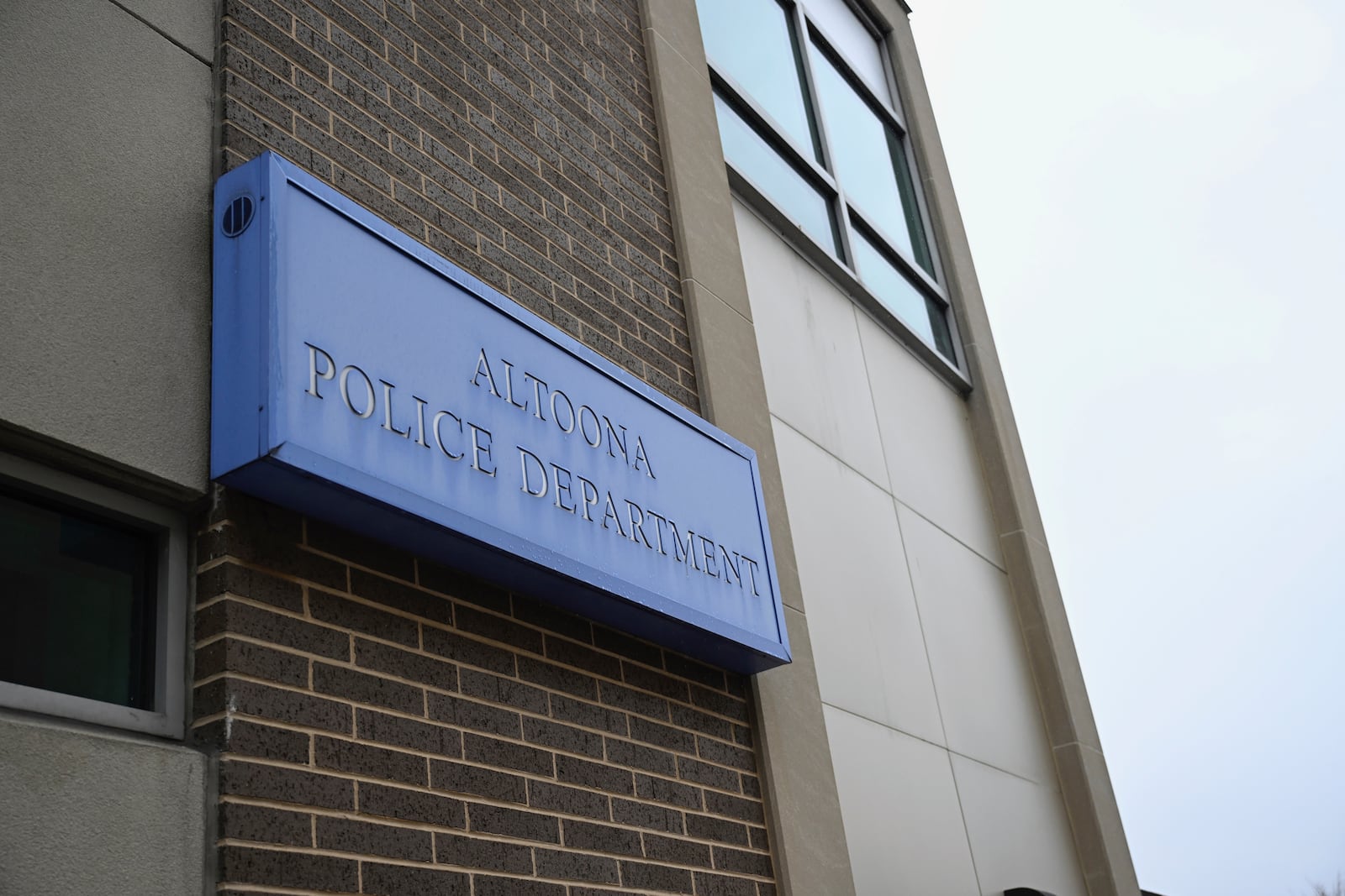 The Altoona Police Department is seen where suspect in the UnitedHealthcare CEO shooting, 26-year old Luigi Mangione is being held Monday, Dec. 9, 2024. (Benjamin B. Braun/Pittsburgh Post-Gazette via AP)