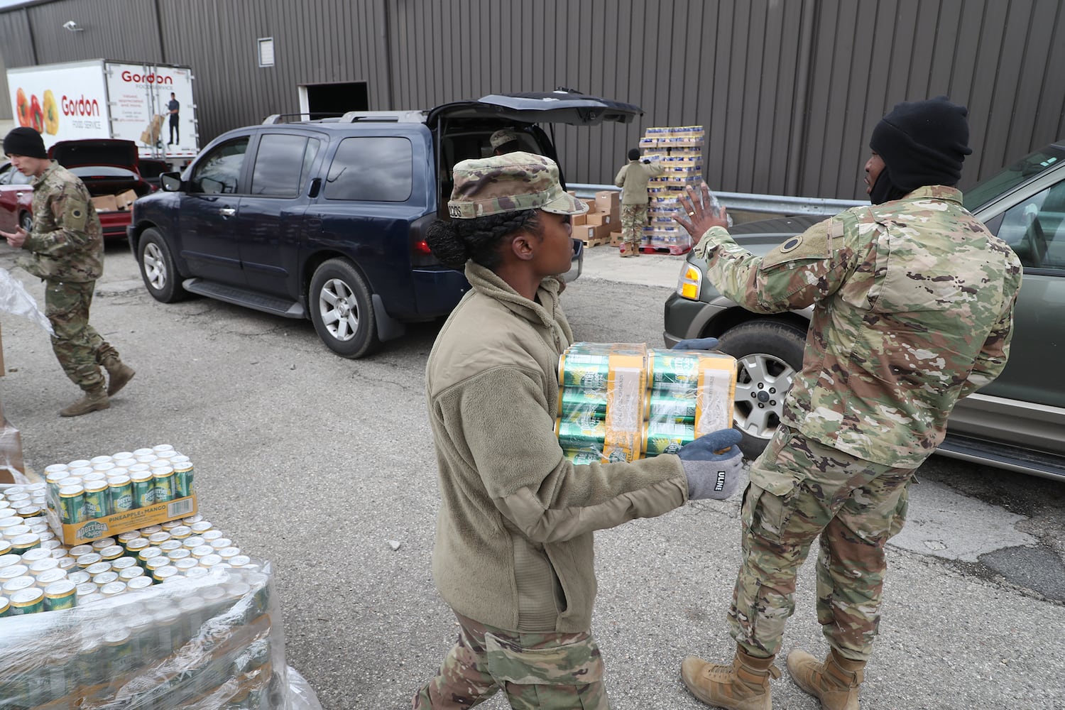 PHOTOS: National Guard Helps Distribute Food