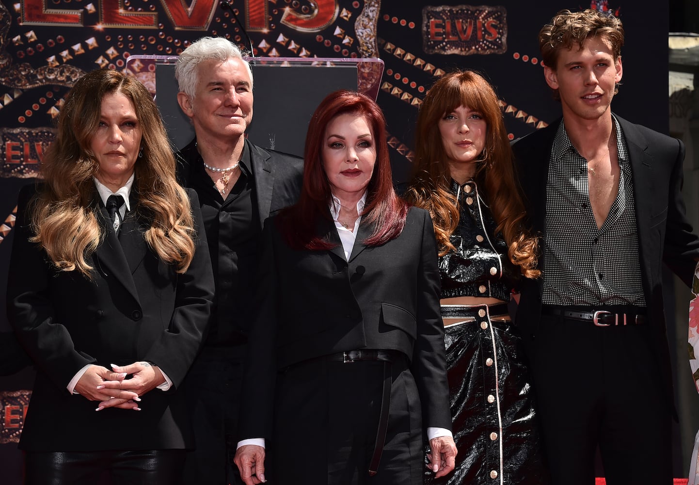 Priscilla Presley, Lisa Marie Presley and Riley Keough Hand and Footprint Ceremony