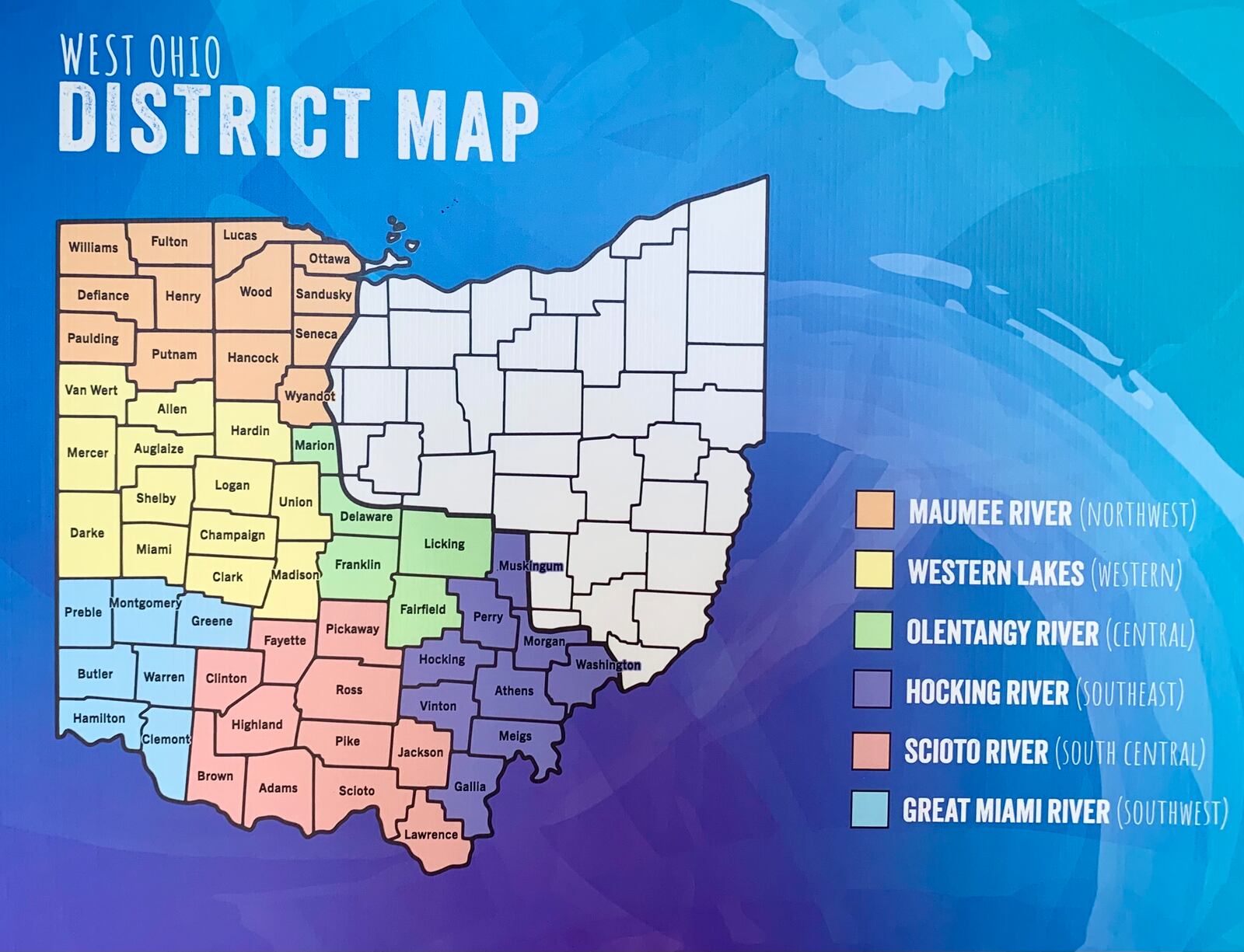 The Western Ohio Conference of the United Methodist Church includes six districts that cover most of central, southern, and western Ohio