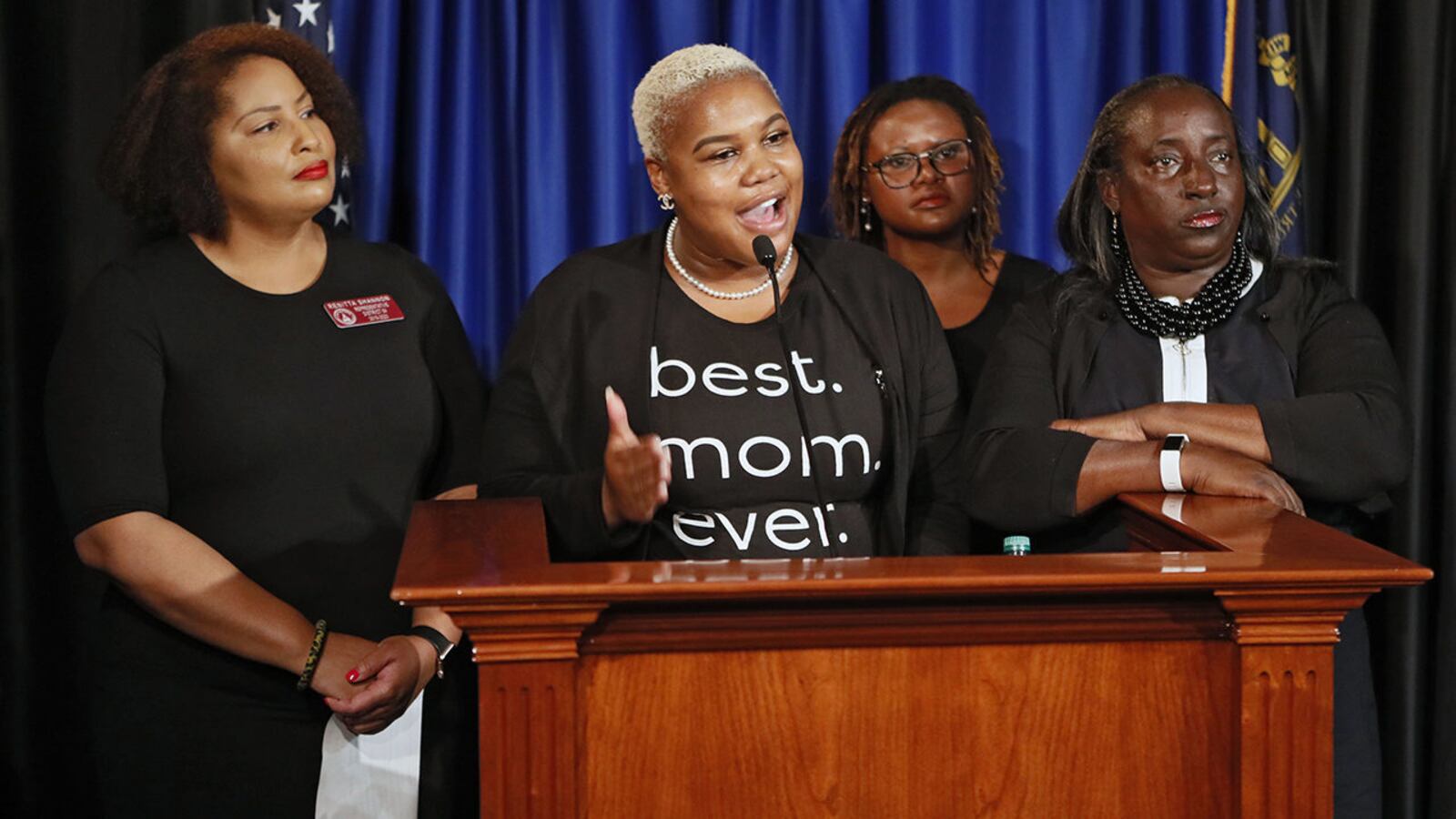 State Rep. Erica Thomas Thomas said she was waiting in the express lane with her daughter when a man became angry over the number of items she had. (Photo: Bob Andres/The Atlanta Journal-Constitution)