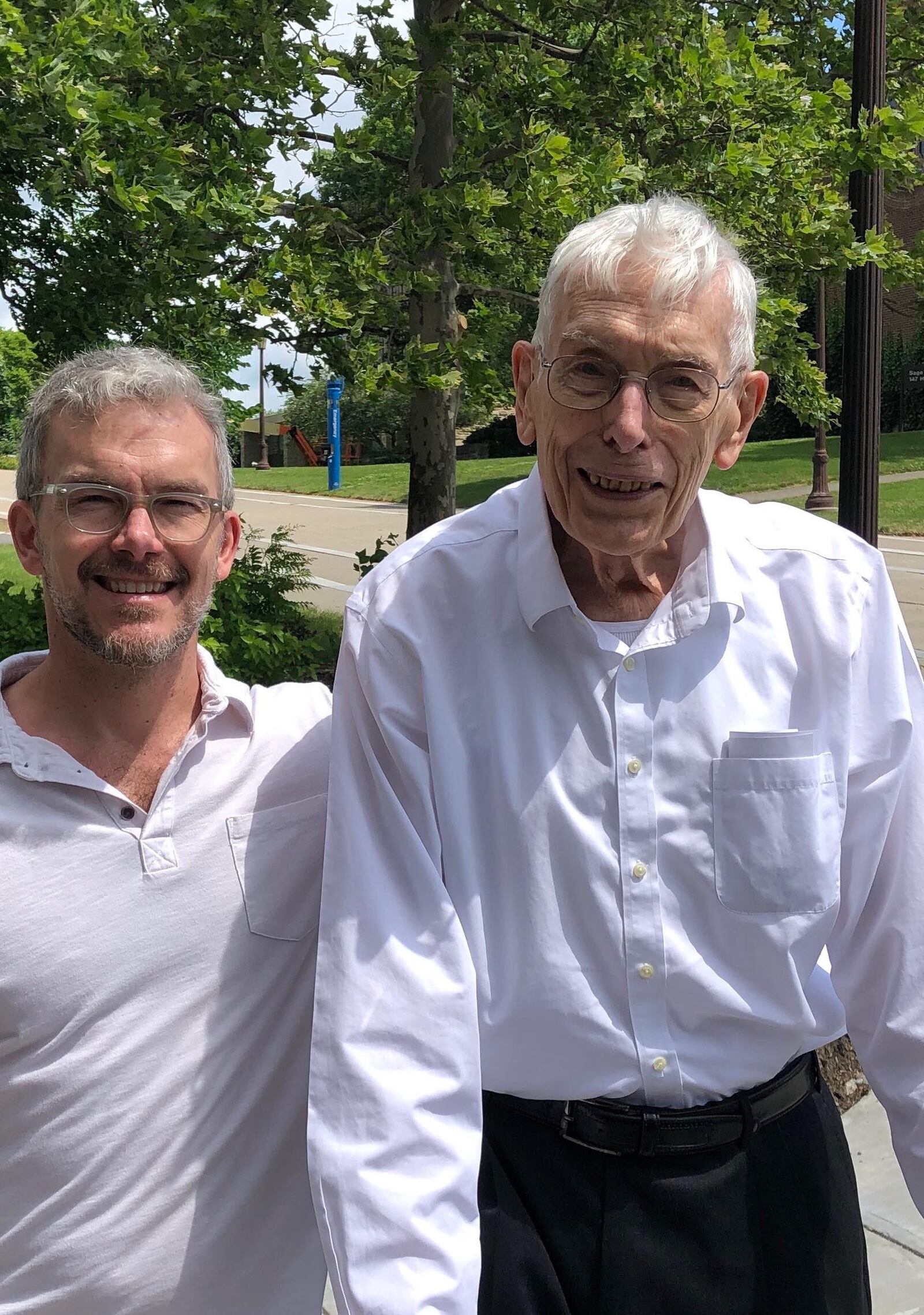 Tony Gottschlich (left) ,  a Dayton native,  says his  uncle Chad (right)  and aunt Lotte Gottschlich became rocks in his life when his parent's died.  Chad Gottschlich recently died of coronavirus. He was 91.