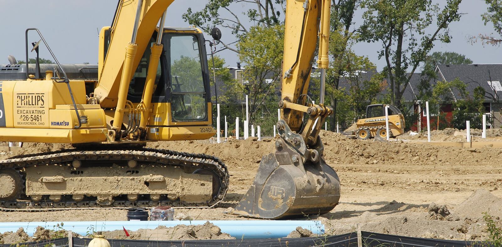 The addition of a new dual-branded Marriot hotel is expected to bring 160 new rooms in the parking lot of the former Sears at the Mall at Fairfield Commons. That makes a total 463 hotel rooms across four hotels that have launched this year or were approved for development in the city. Other recent hotels include the Tru by Hilton, Home 2 Suites, and Holiday Inn Express & Suites that is currently under construction, seen here. TY GREENLEES / STAFF