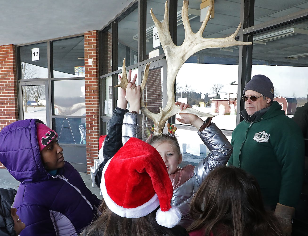 PHOTOS: Reindeers Visit South Vienna School