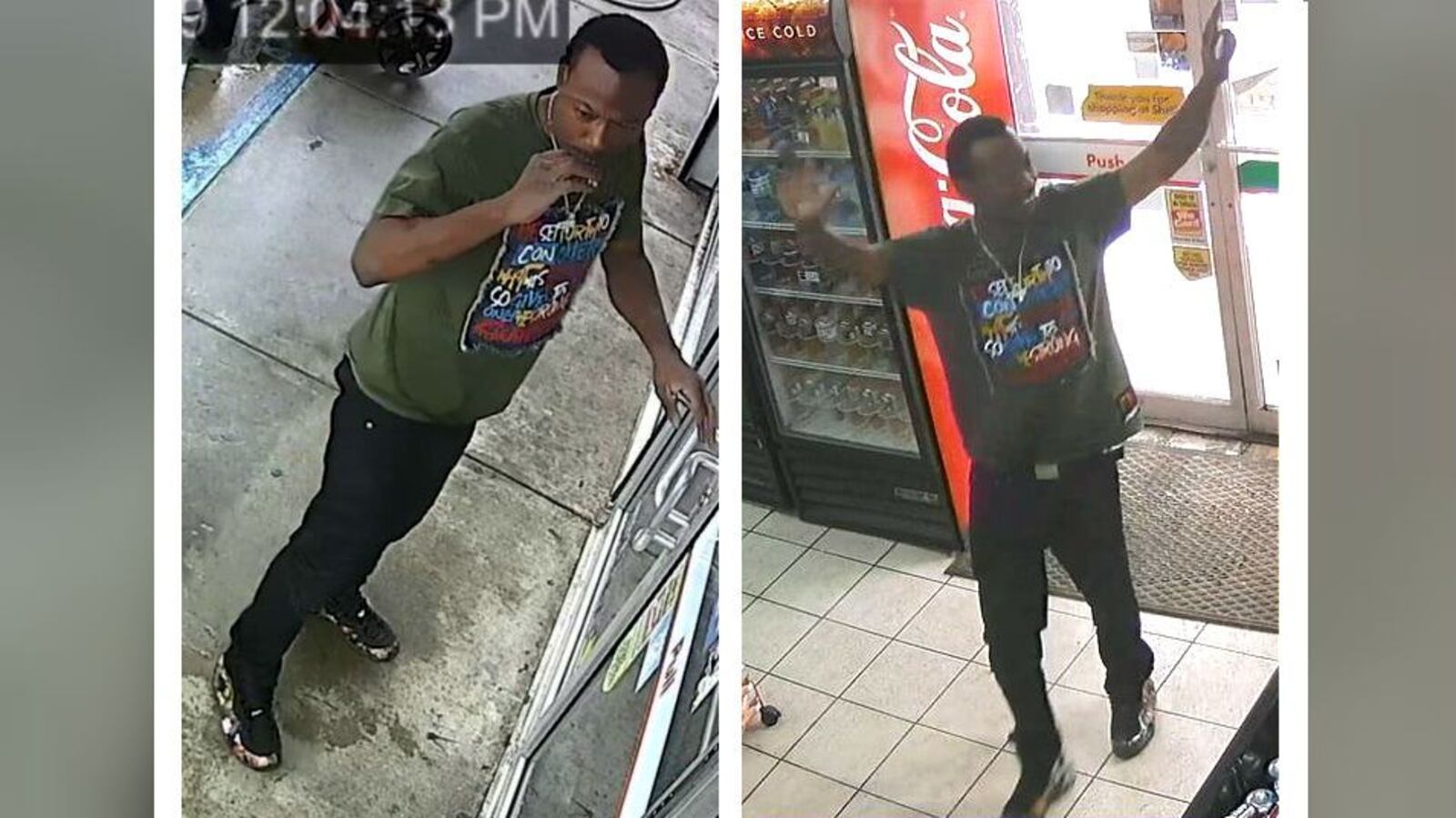 Images from a Birmingham, Ala., convenience store near the site of 3-year-old Kamille "Cupcake" McKinney's Oct. 12, 2019, abduction show a suspect, later identified by police as Patrick Stallworth, 39, of Center Point. Stallworth and his girlfriend, Derick Brown, are accused of sexually abusing and killing the girl.