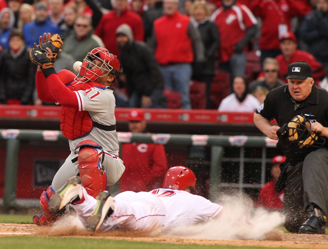 ‘Firecracker’ Tyler Holt a star sub for Cincinnati Reds on Opening Day