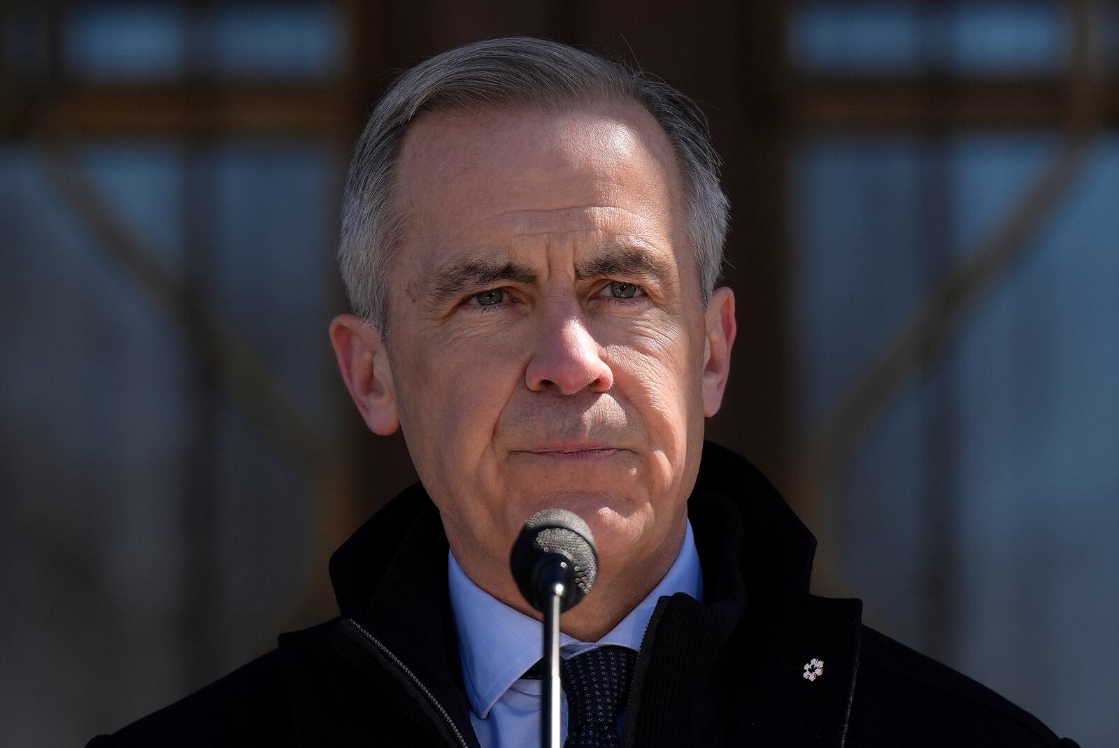 Canada Prime Minister Mark Carney speaks to media at Rideau Hall, where he asked the Governor General to dissolve Parliament and call an election, in Ottawa, Sunday, March 23, 2025. (Adrian Wyld/The Canadian Press via AP)