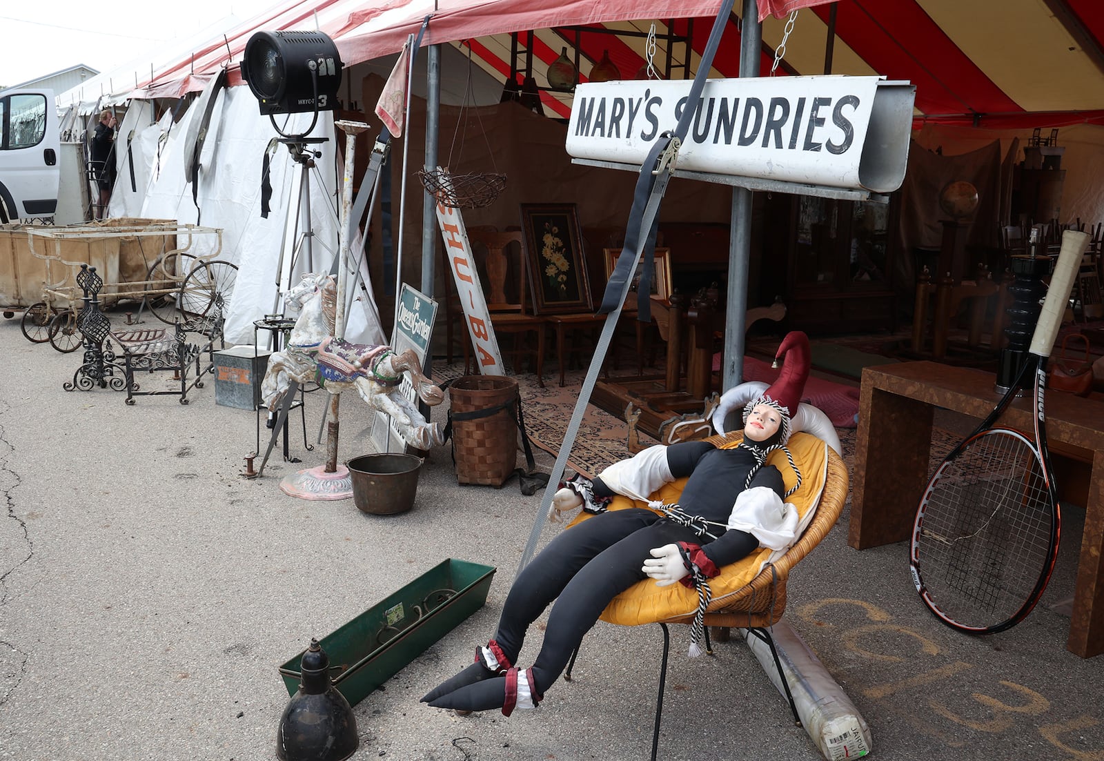 You can find anything and everything at the Antique Extravaganza this weekend at the Clark County Fairgrounds. Hundreds of vendors were setting up their booths all over the fairgrounds recently in preparation for one of the largest antique shows in the area. BILL LACKEY / STAFF