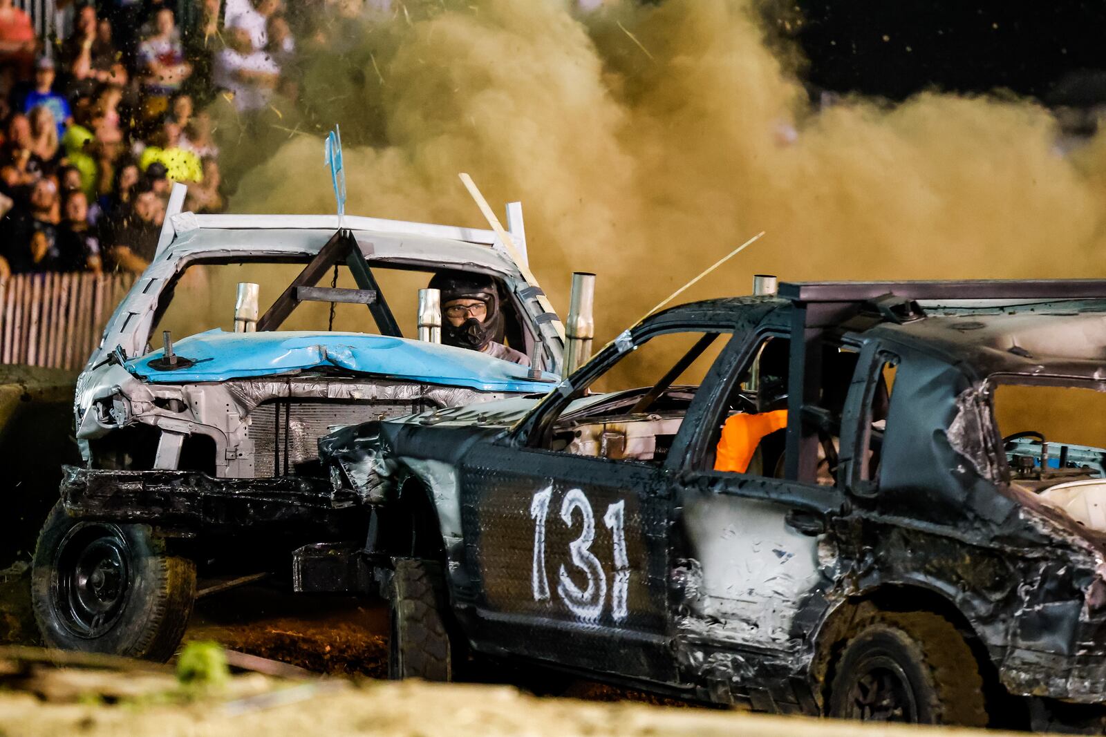 The demolition derby was held at the Butler County Fair Friday, July 30, 2021 in Hamilton. NICK GRAHAM / STAFF