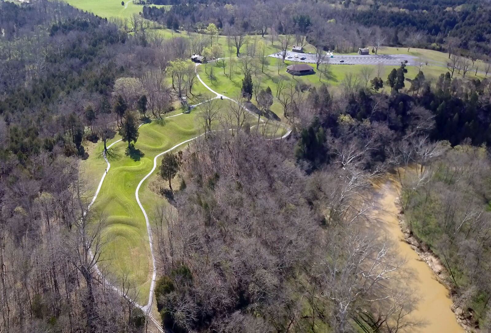 Serpent Mound is the largest surviving ancient effigy mound in the world and is on the National Register of Historic Places.  It is located near Peebles, Ohio on State Route 73.    TY GREENLEES / STAFF