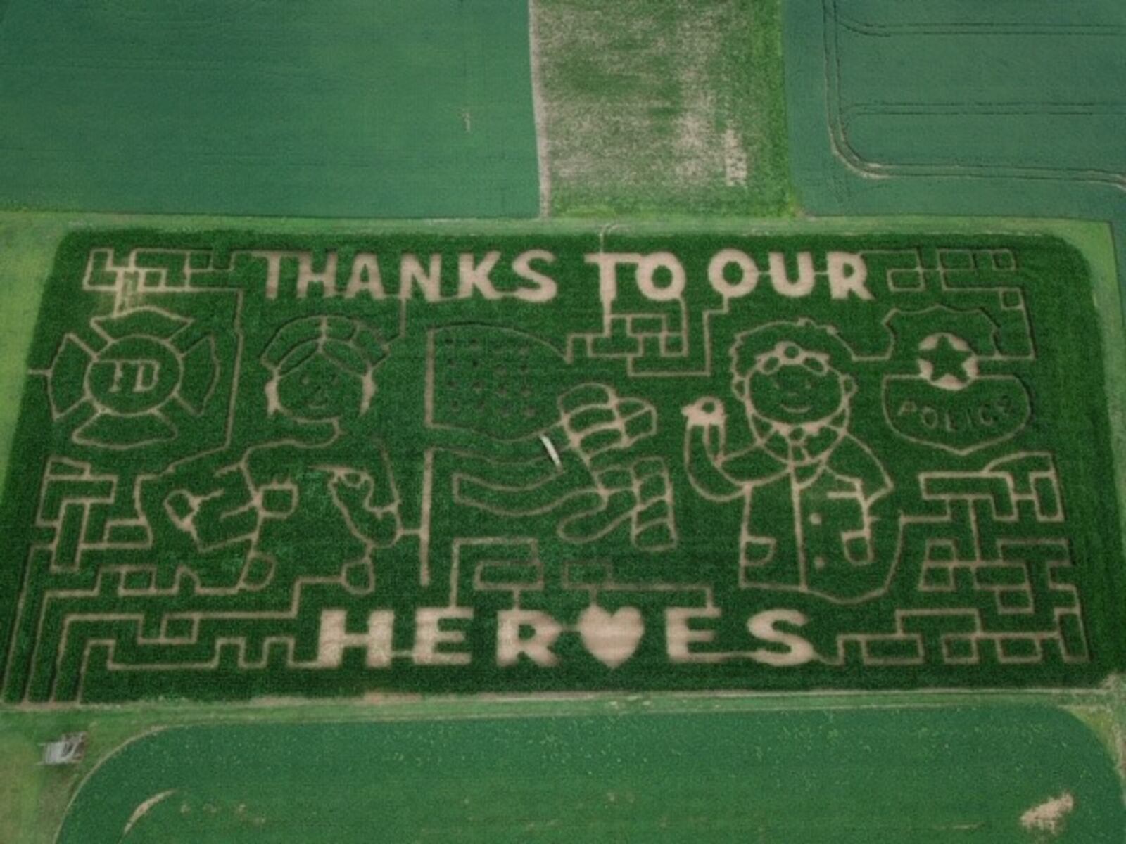 Apple Country Farm Market in Spring Valley is home to one of the largest corn mazes in the area. This year, the theme of the farm's corn maze is "Thanks to Our Heroes."