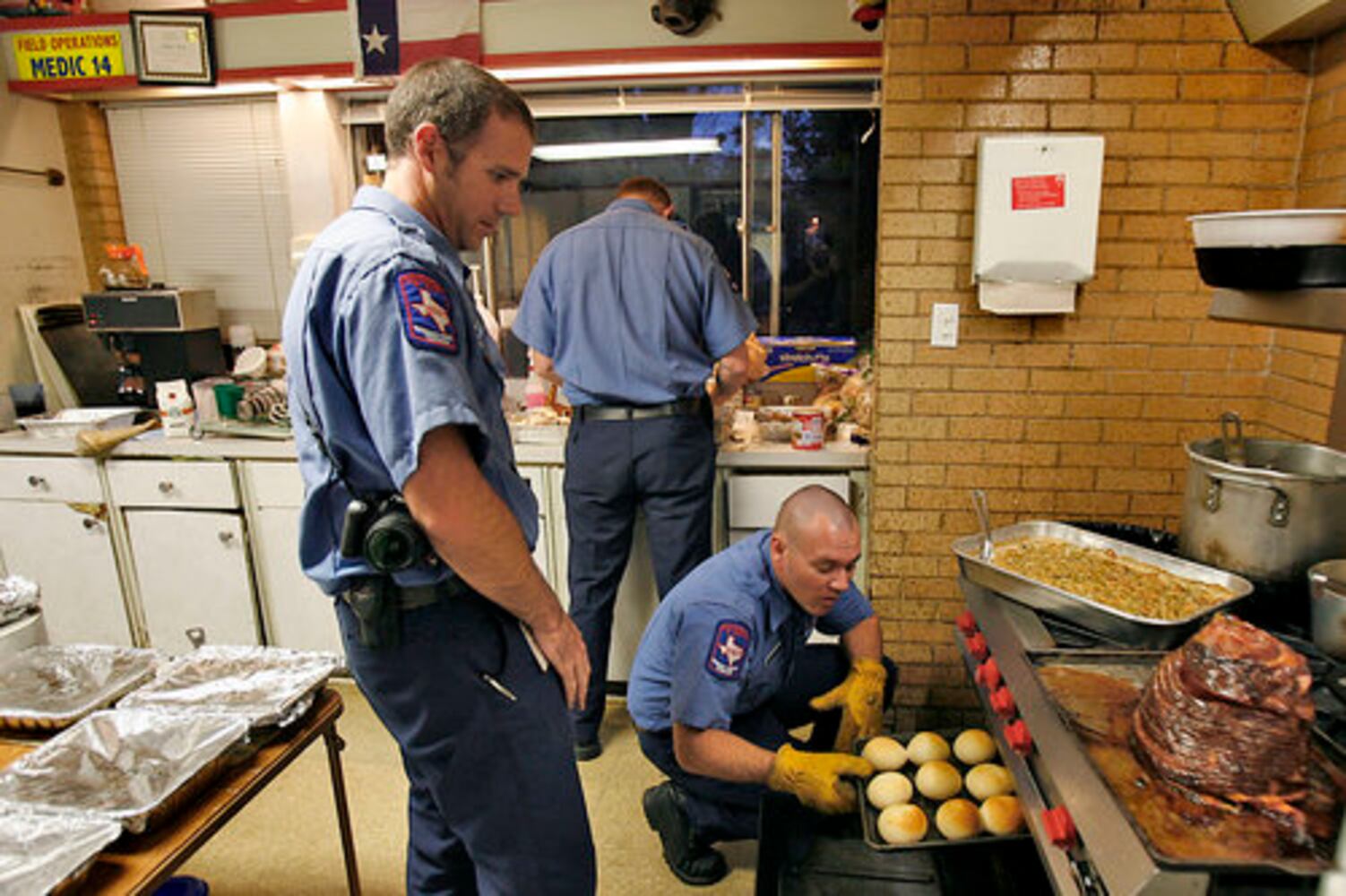 A fire department Thanksgiving