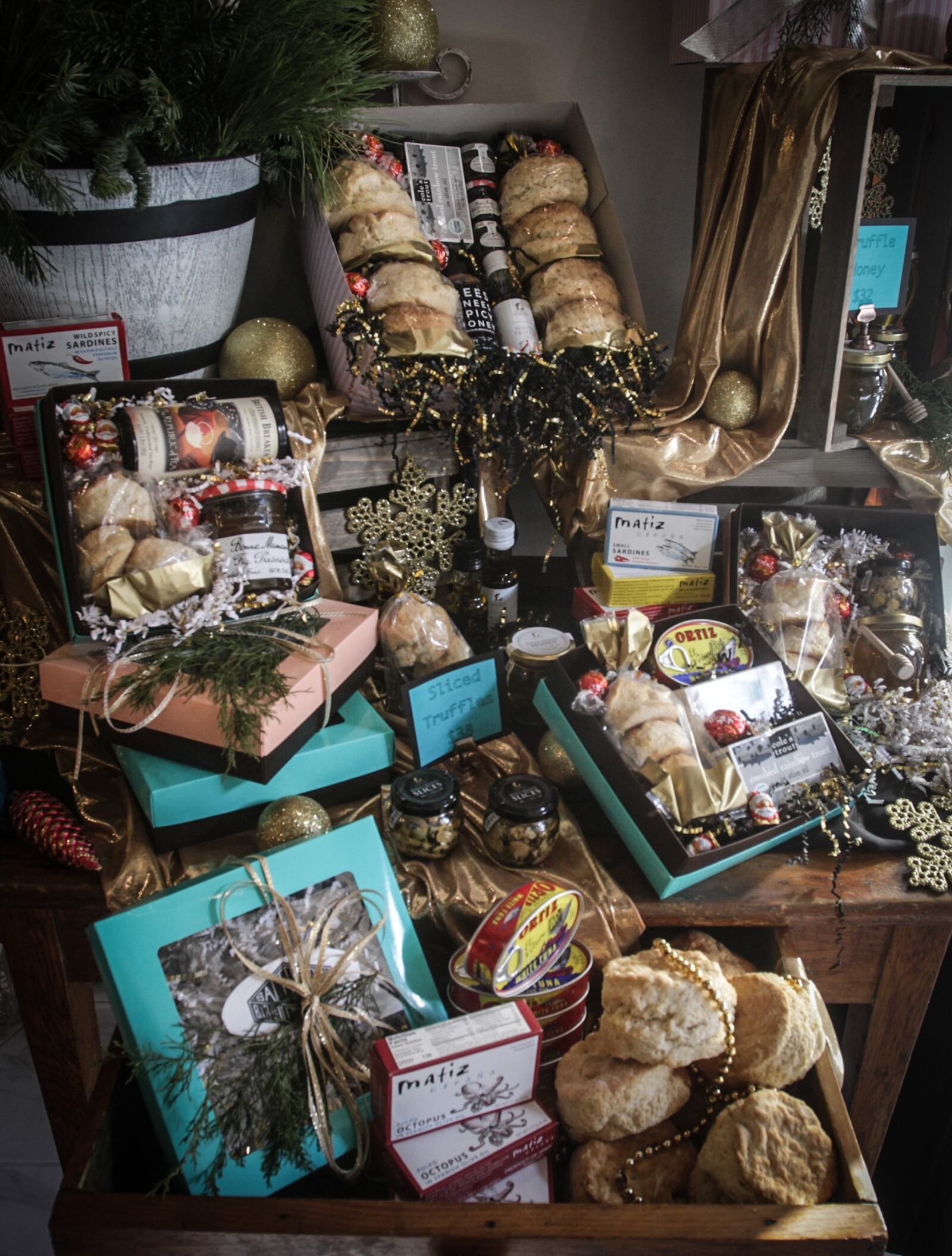 The Salt Block has hand made biscuits that you can buy at the store and take home.