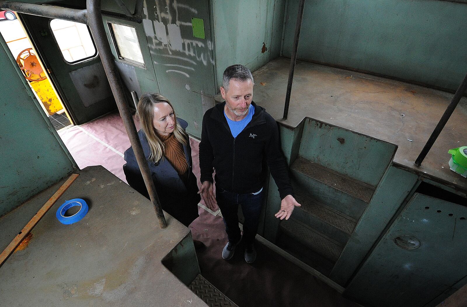 Entrepreneur couple Ray and Karen DeVite are turning old train cars into Airbnb's on the east side of Xenia. MARSHALL GORBY\STAFF