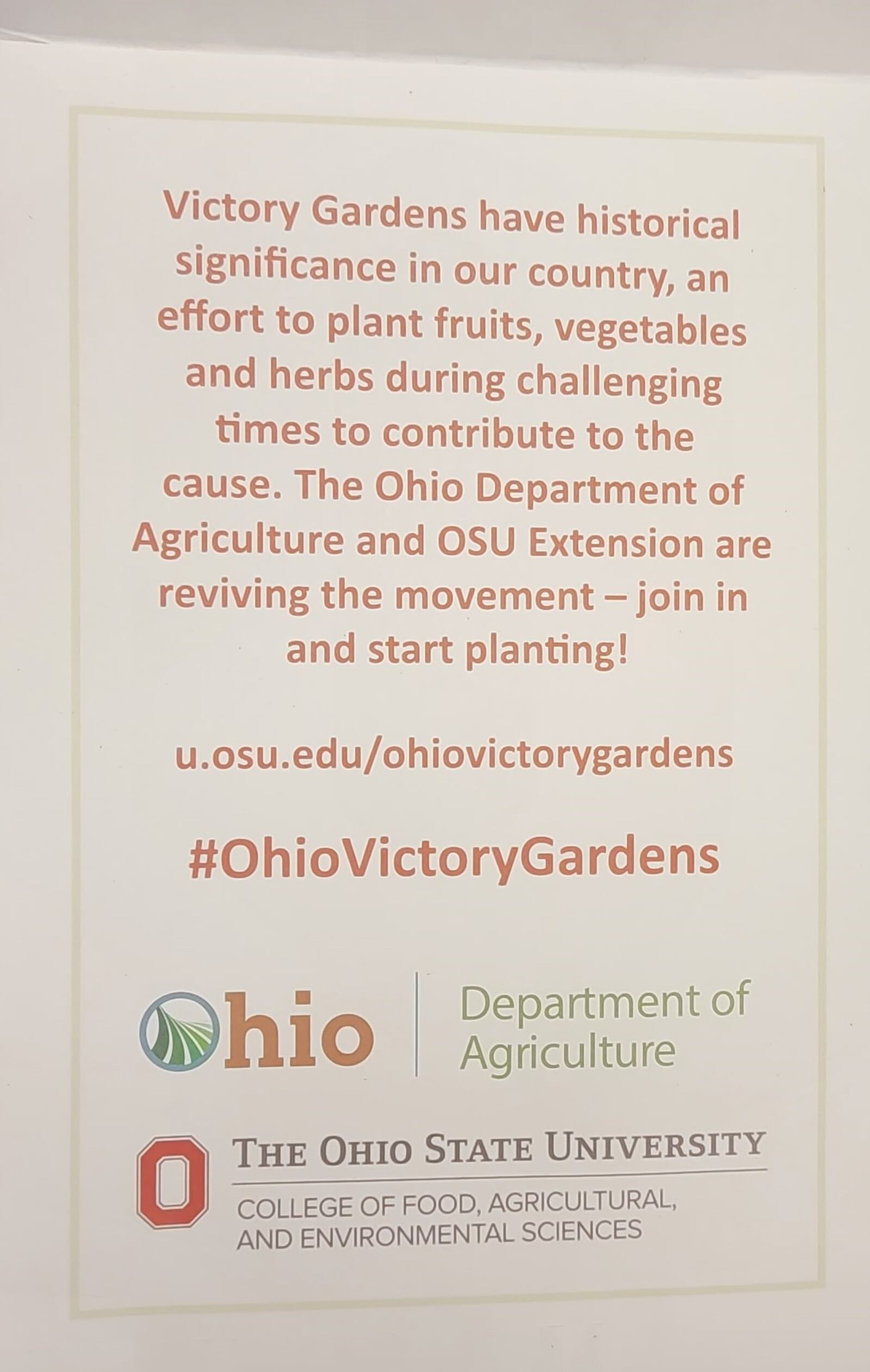 The Ohio Victory Garden program, which distributes free seeds, is available in 50 counties. CONTRIBUTED 