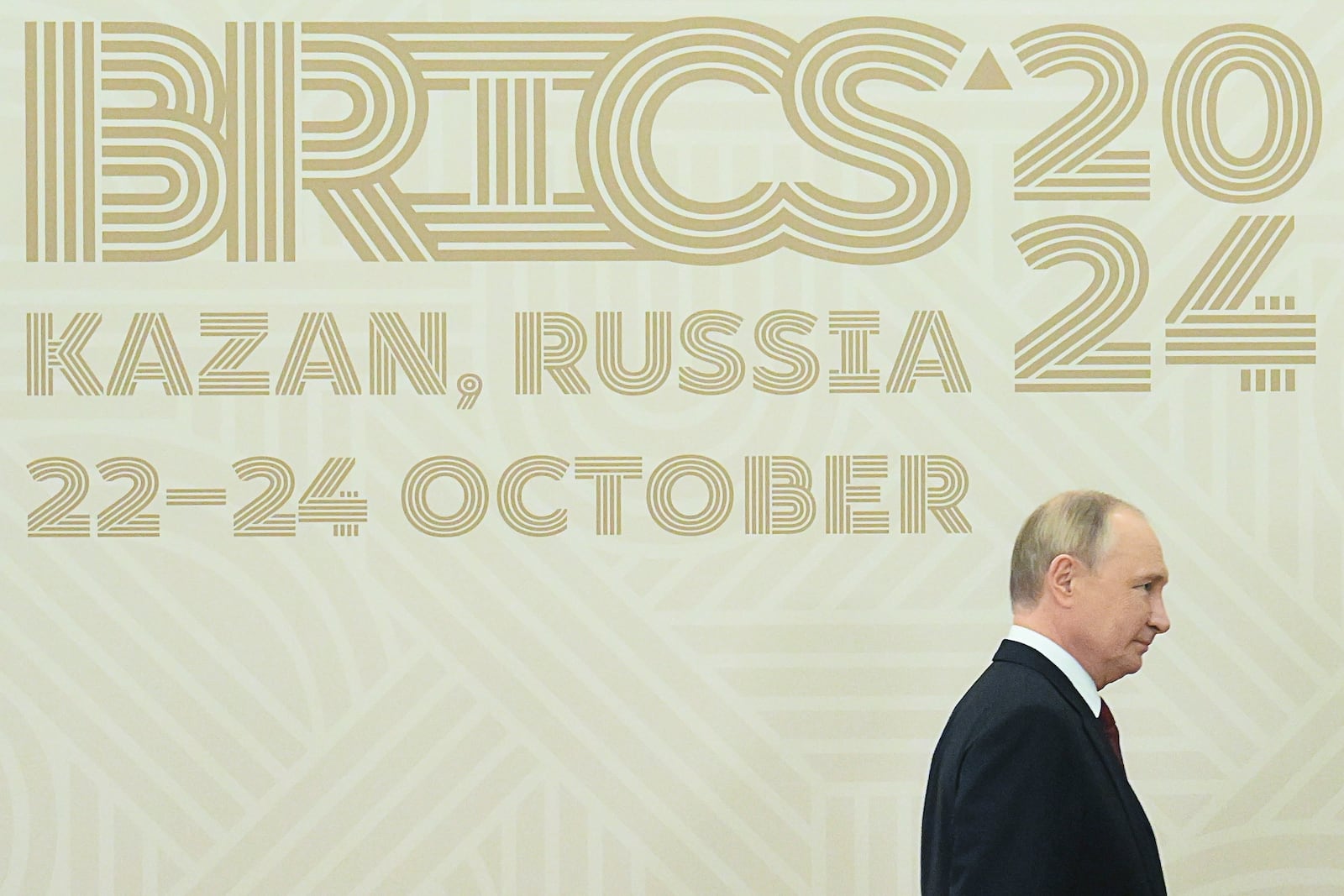 Russian President Vladimir Putin attends a meeting with Chinese President Xi Jinping on the sidelines of the BRICS Summit at Kazan Kremlin in Kazan, Russia, Tuesday, Oct. 22, 2024. (Stanislav Krasilnikov/Photo host brics-russia2024.ru via AP)