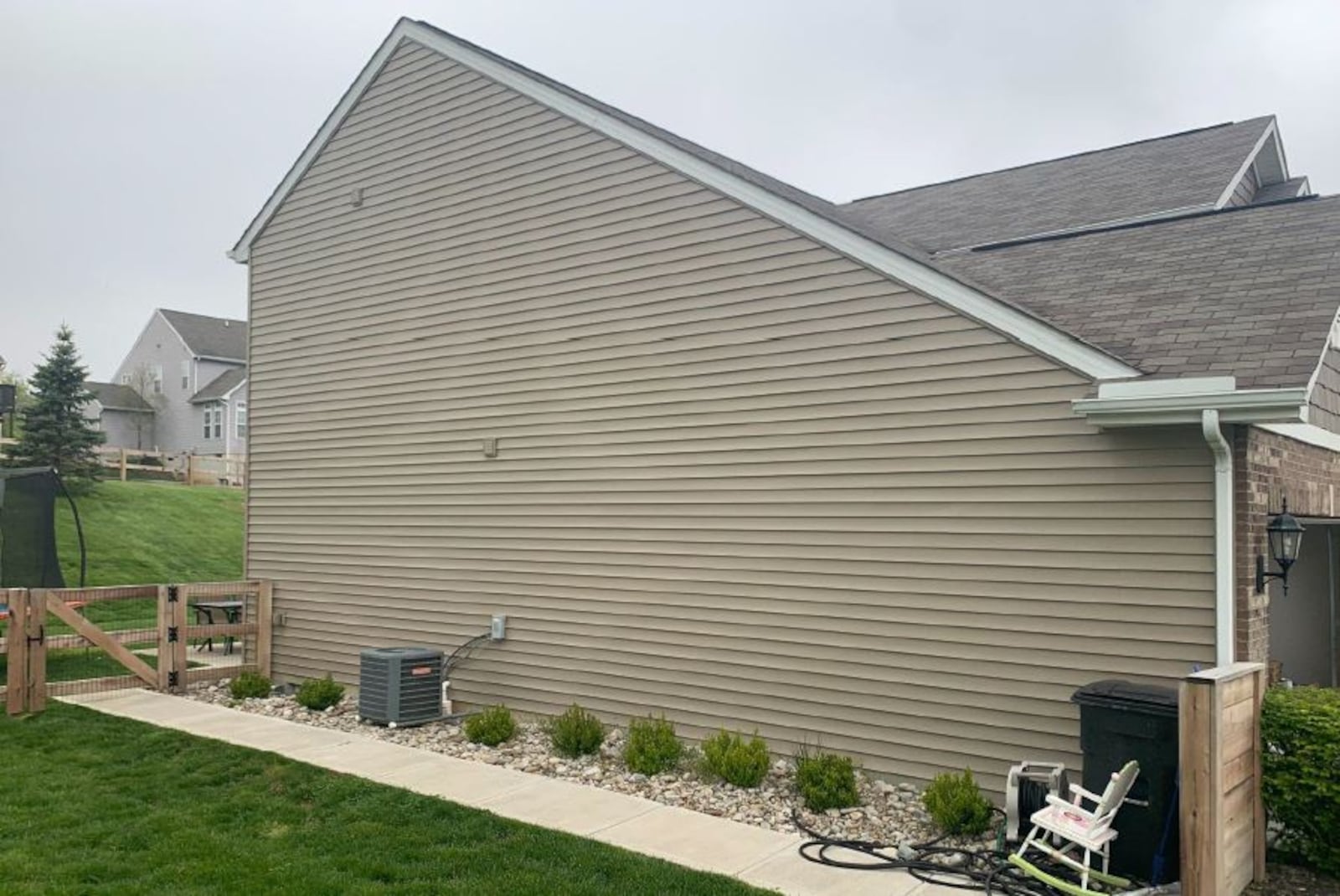 David and Alicia Brown, who live in the 700 block of Nightstar Court, complained to city council after they received notice they violated the city's vinyl ordinance. This is how the siding looked after it was replaced. SUBMITTED PHOTO