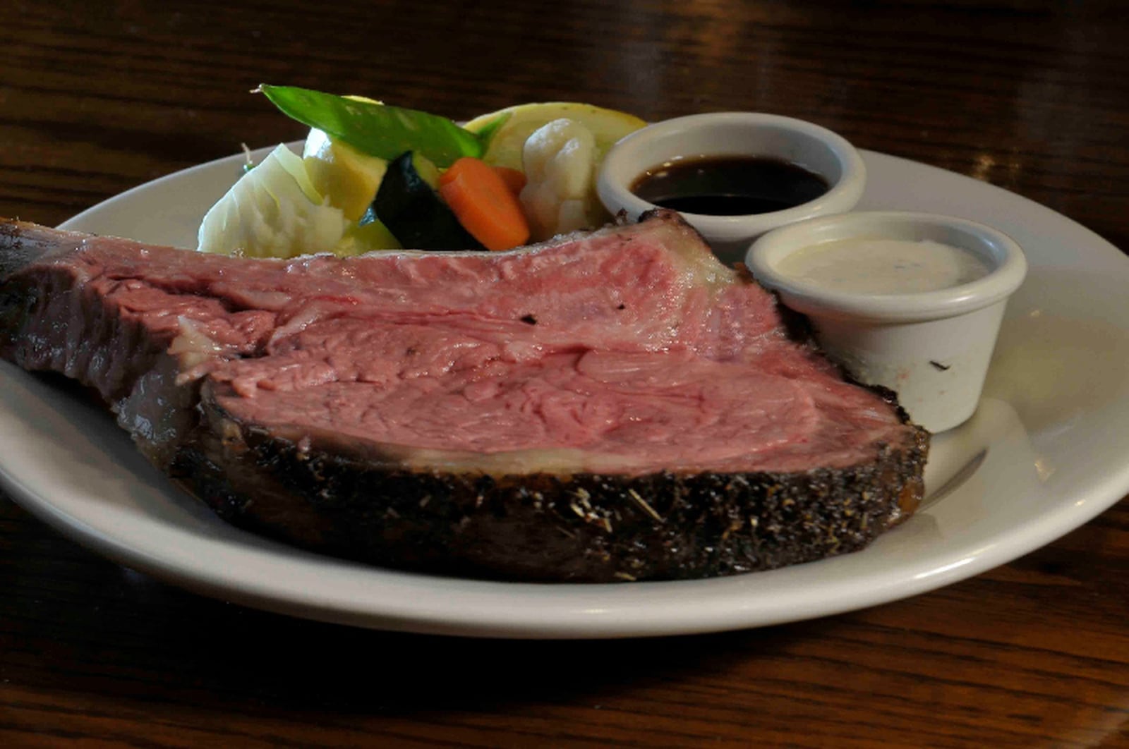 Carvers Steak and Chops is open for holiday luncheons through Dec. 23. It offers a special luncheon menu, but the dinner menu is also available, including this prime rib. SUBMITTED PHOTO