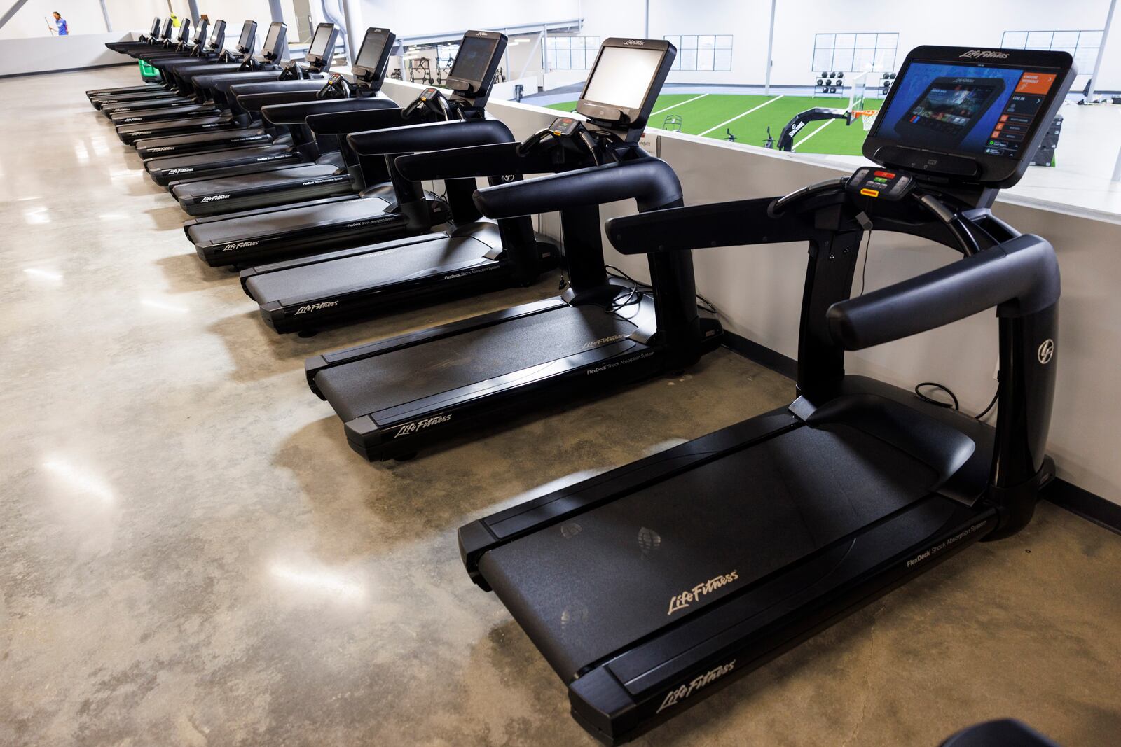 The fitness center at Spooky Nook Sports Champion Mill opens Tuesday, Nov. 1, 2022. The 65,000 sq. ft. fitness space includes free weights, cardio equipment, indoor track, pickelball and basketball courts, group fitness classes and more. NICK GRAHAM/STAFF