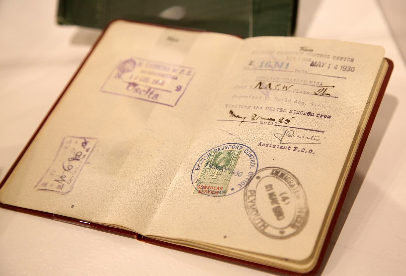 Hallie Quinn Brown’s passport, a road map of her travels around the world, is part of the Queens of the Heartland display at the National Afro-American Museum and Cultural Center in Wilberforce. LISA POWELL / STAFF