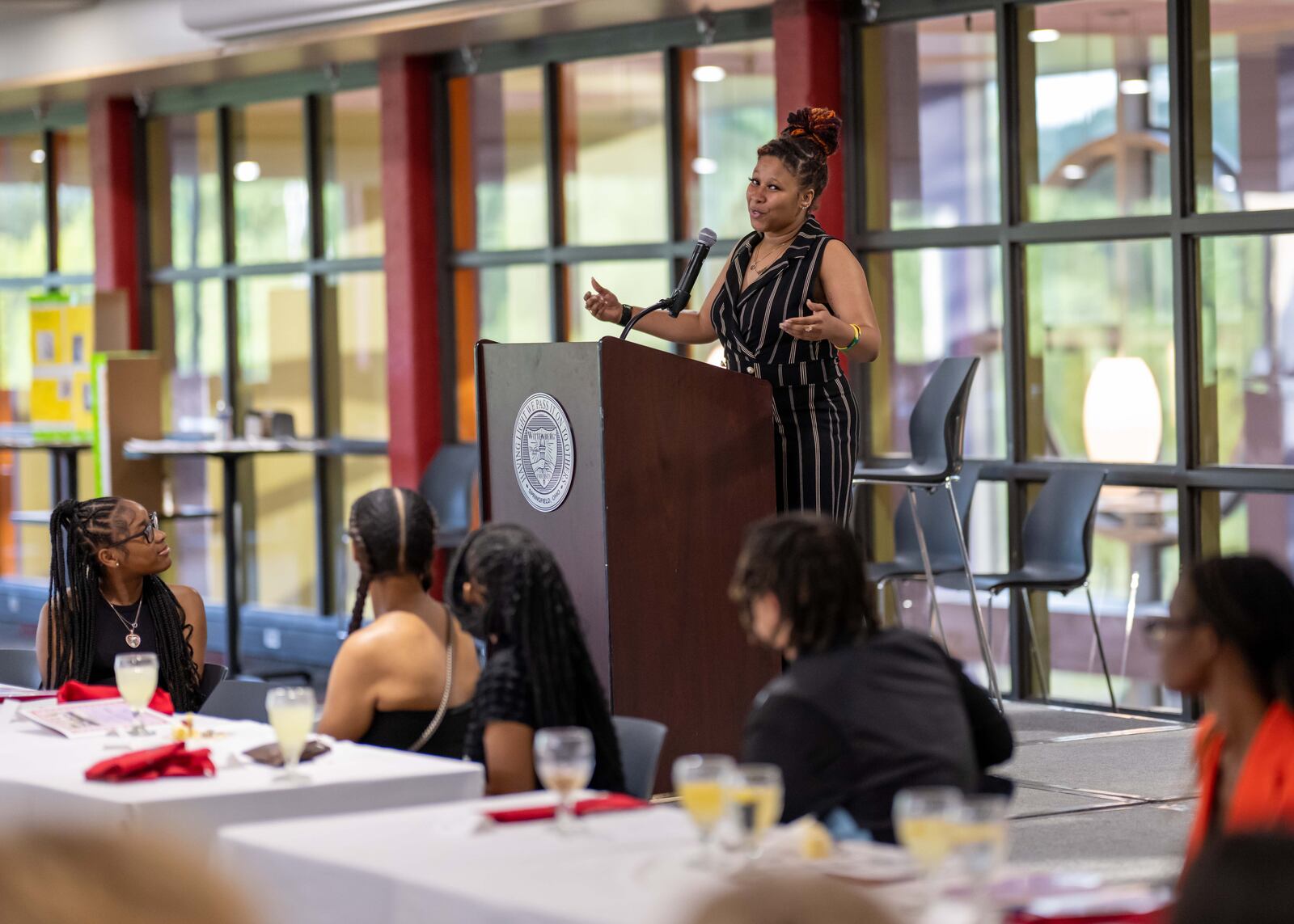 Wittenberg hosted the 58th Annual Awards Upward Bound Banquet on Friday, July 12. This event featured guest speakers Cierra Kenerly (pictured), a 2016 graduate of Shawnee High School, and Bradley Cobb, a 1981 graduate of North High School in Springfield. Both speakers are graduates of the Upward Bound program. Contributed