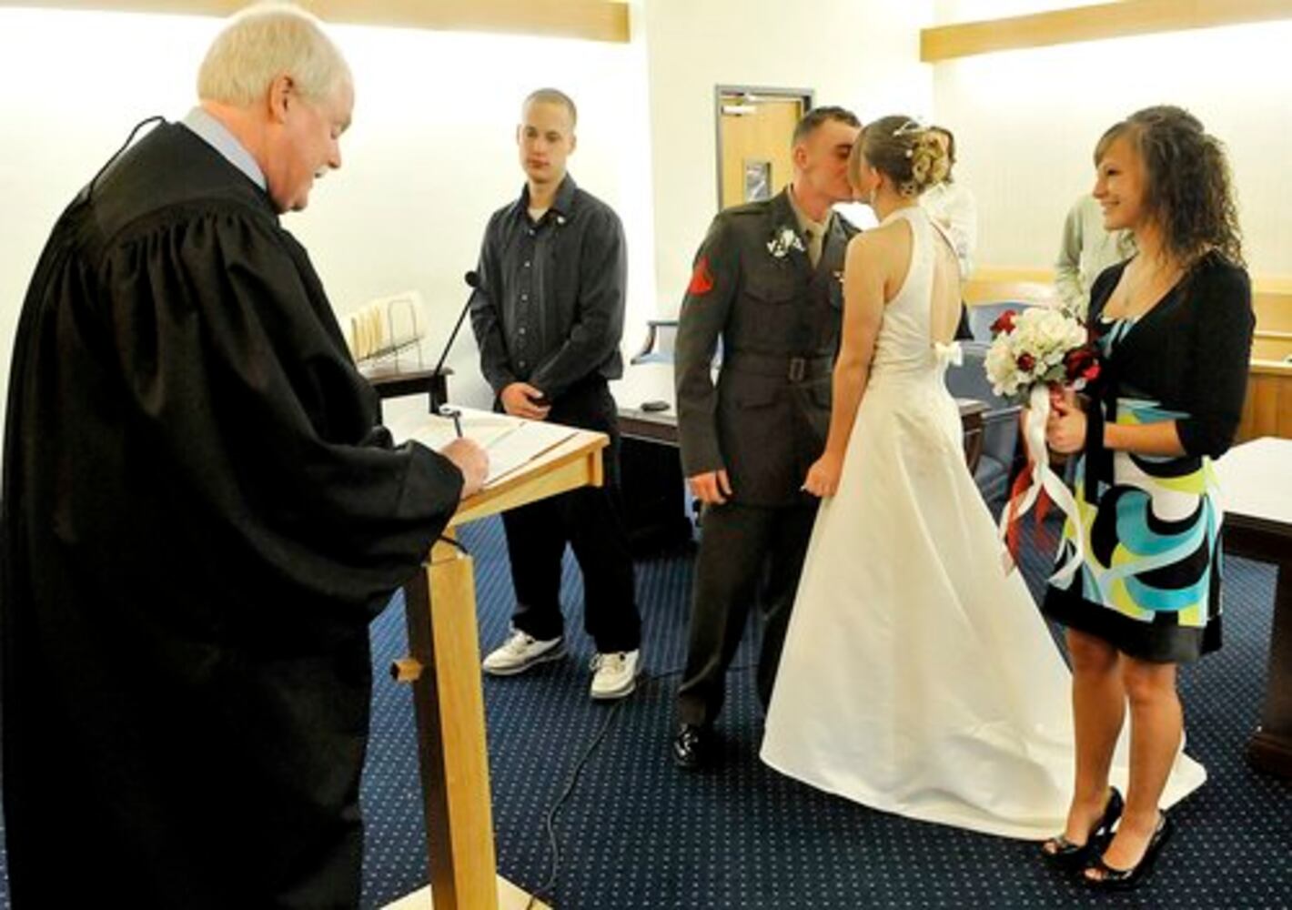 Marine gets married at court