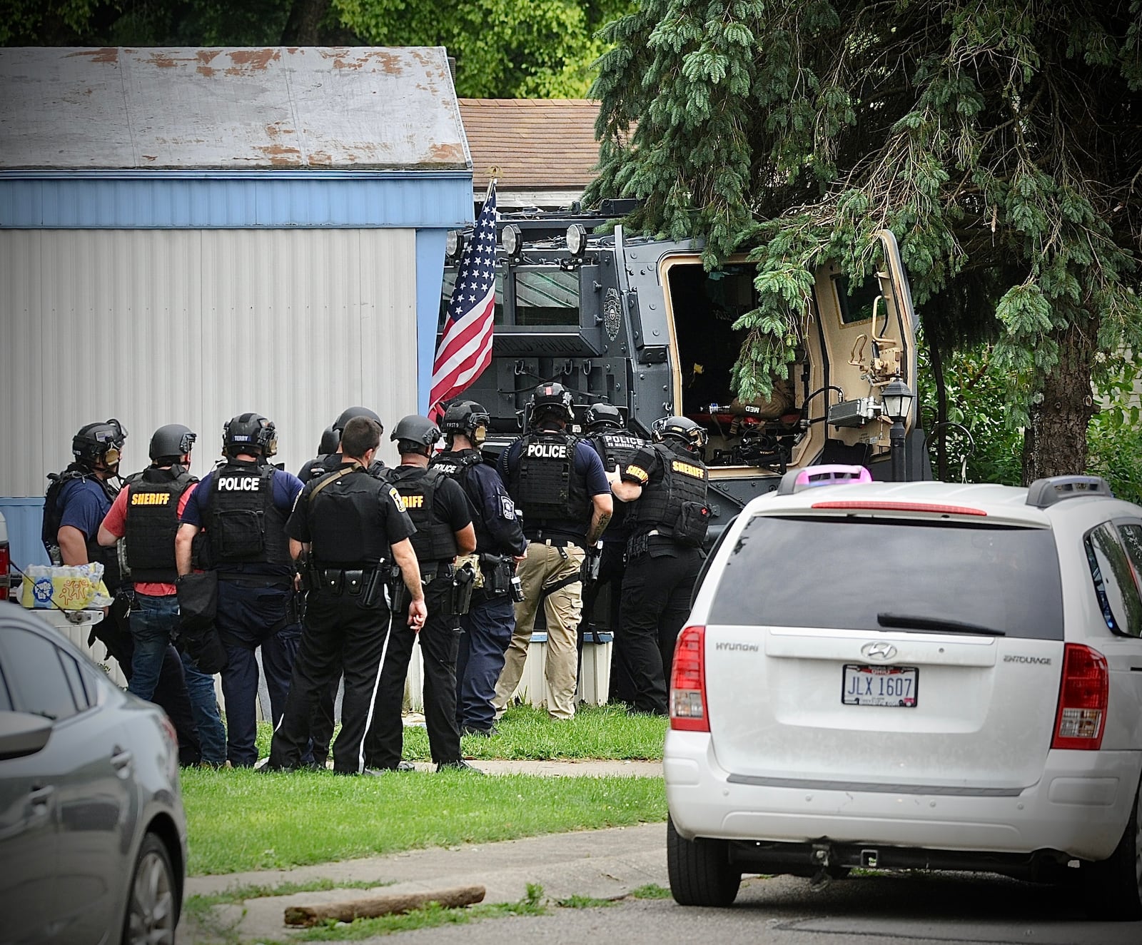 SWAT officers respond to Harmony Estates in Harmony Township. MARSHALL GORBY/STAFF