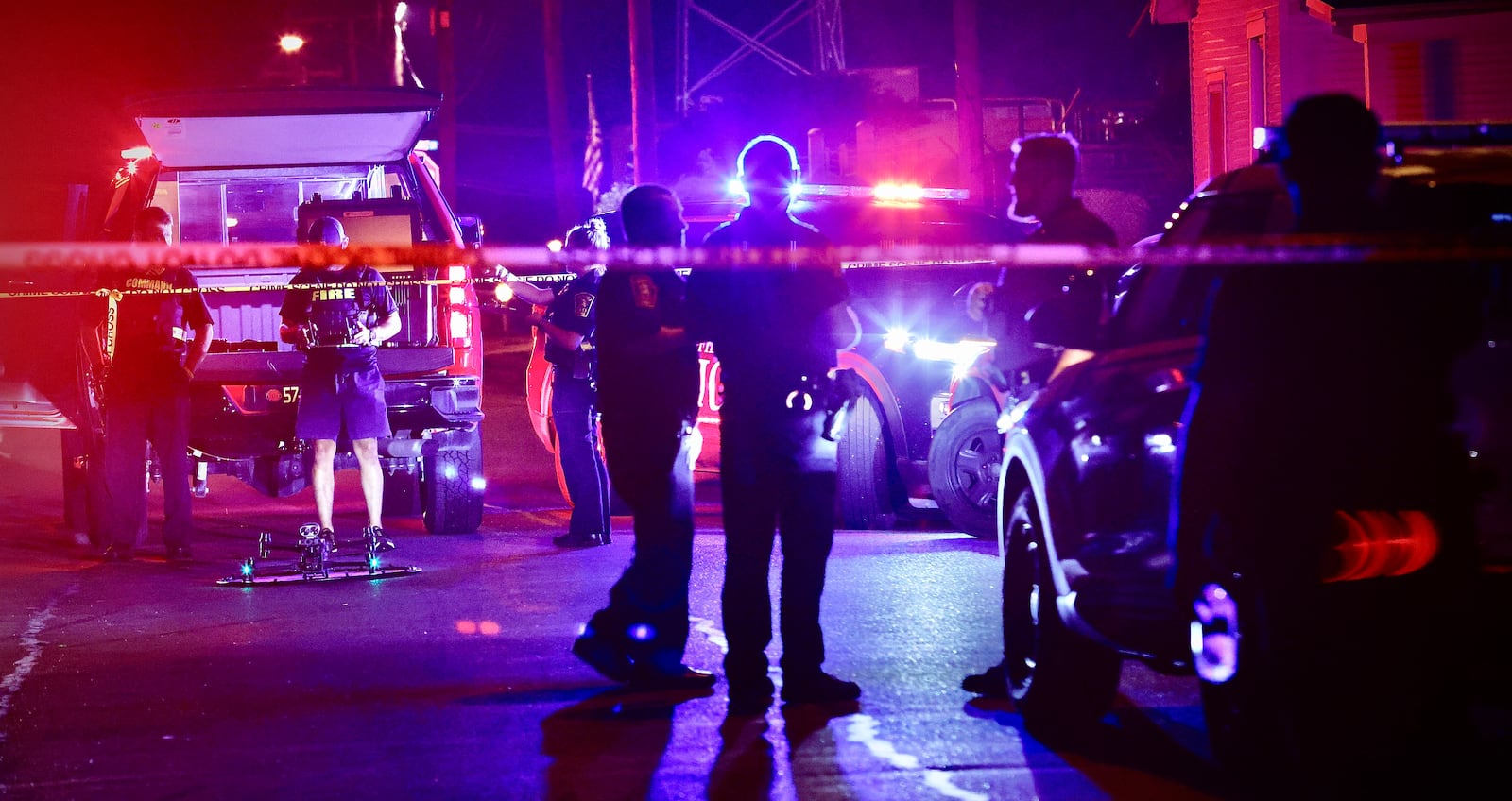 Police responded to a triple-shooting on York Street near Kenton Street in Springfield late on Saturday night, August 3, 2024. MARSHALL GORBY\STAFF