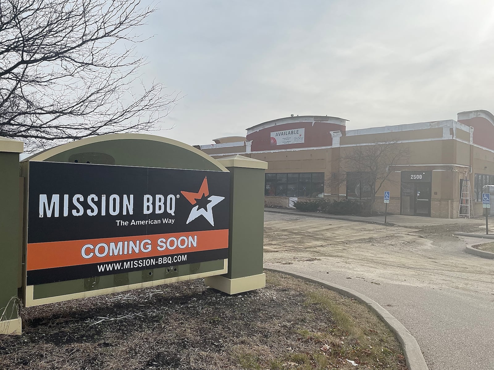 Mission BBQ is expected to open in April in the former location of Panera Bread at 2500 Miamisburg-Centerville Road near the Dayton Mall. NATALIE JONES/STAFF