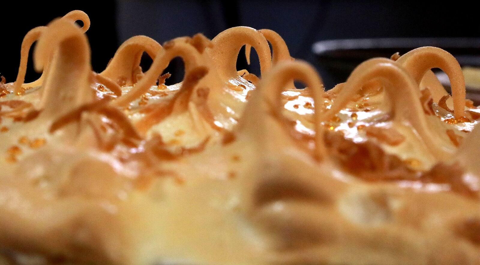 Meringue waves on the top of a homemade pie at Loretta’s Country Kitchen. BILL LACKEY/STAFF