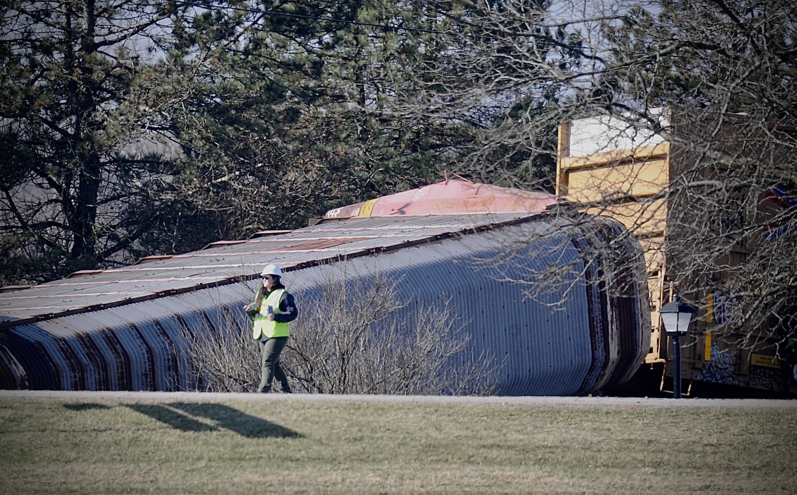 Cleaning up train derailment