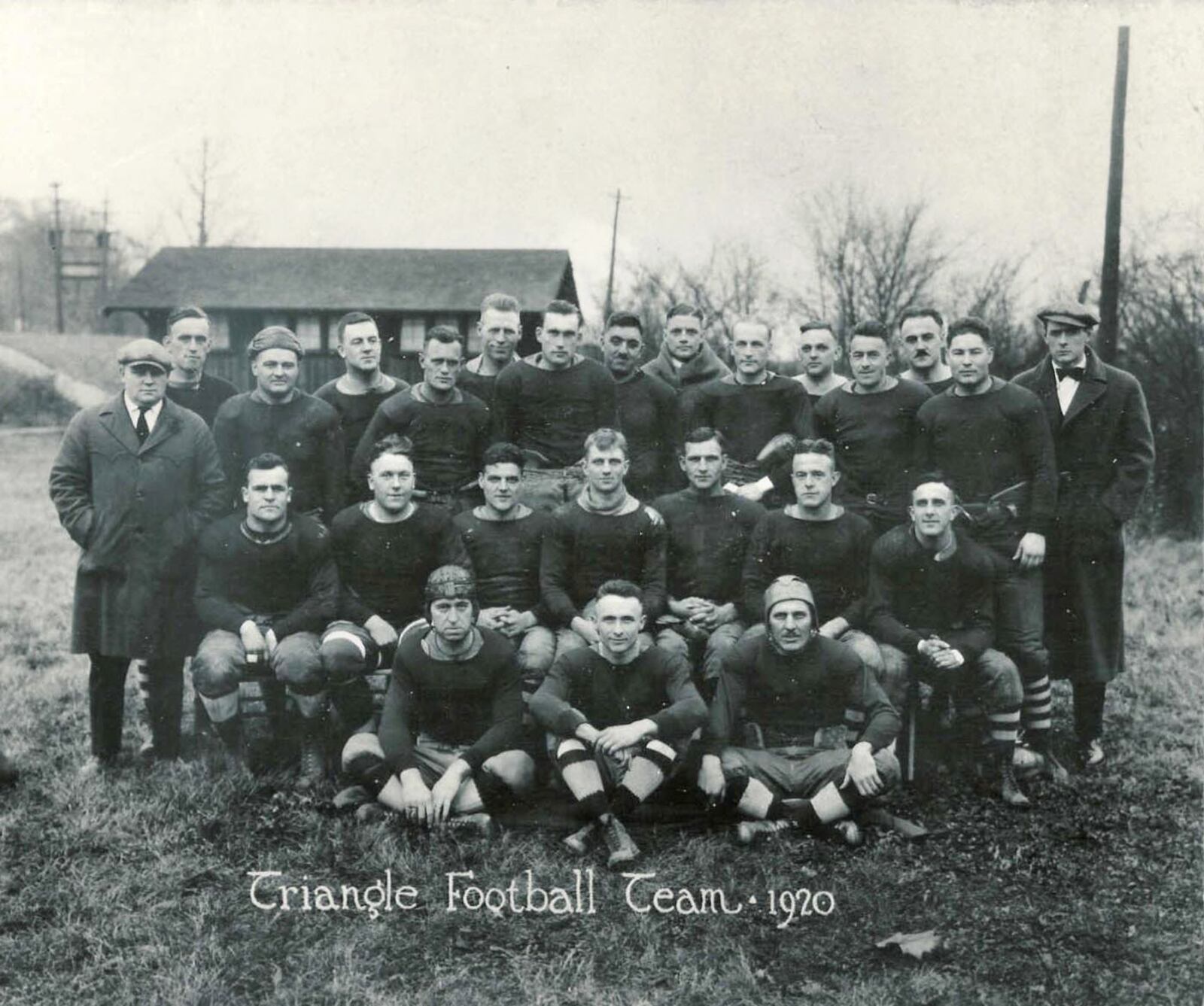 The Dayton Triangles 1920 team photo. The National Football League kicked off its first game ever in Dayton Oct. 3, 1920. ARCHIVE