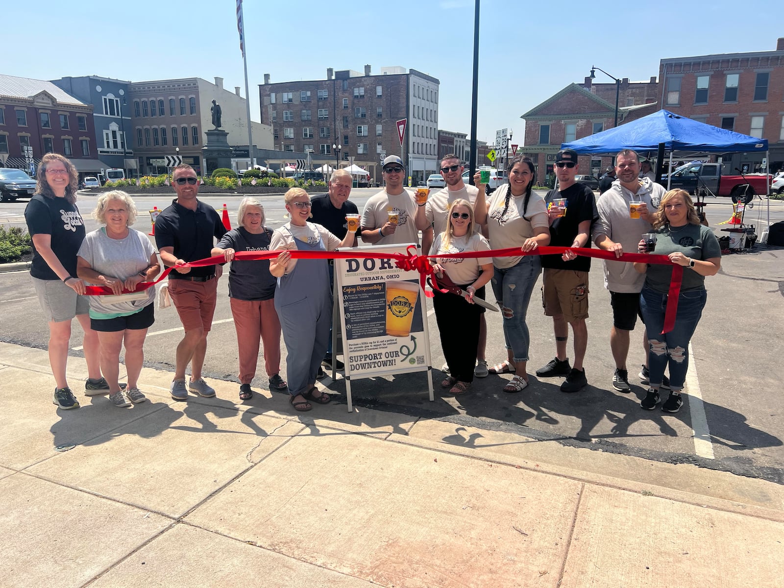 The city of Urbana’s Designated Outdoor Refreshment Area, also known as DORA, had a ribbon cutting on June 10, 2023. Contributed