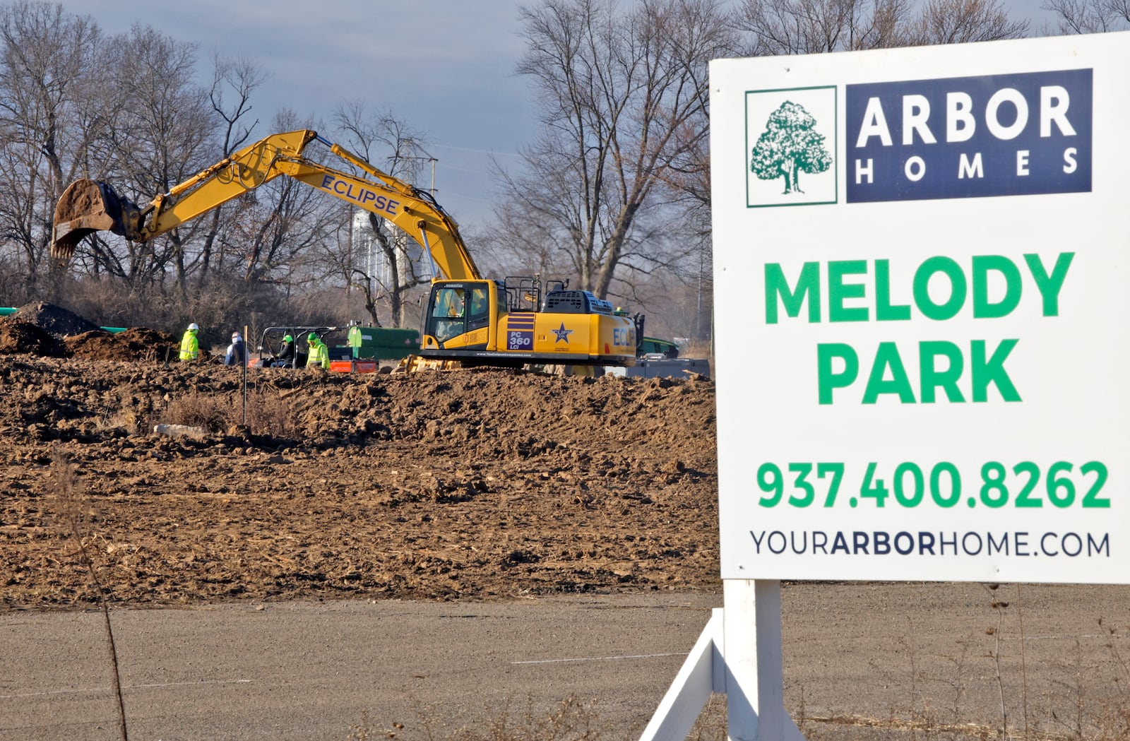 Work has begun on the Melody Park housing development Wednesday, Feb. 14, 2024. Crews are getting the site ready for the construction of 1,200 housing units that make up the development. BILL LACKEY/STAFF