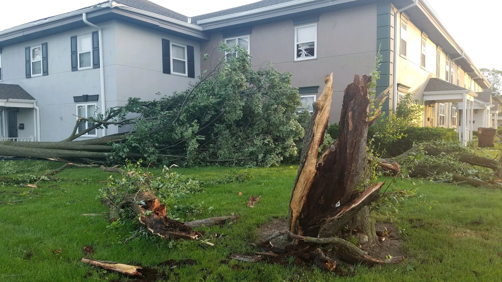 Approximately 150 homes in the Prairies at Wright Field housing area were damaged, some significantly, during the storm that passed through the Dayton area late on May 27. (U.S. Air Force photo/Wes Farnsworth)