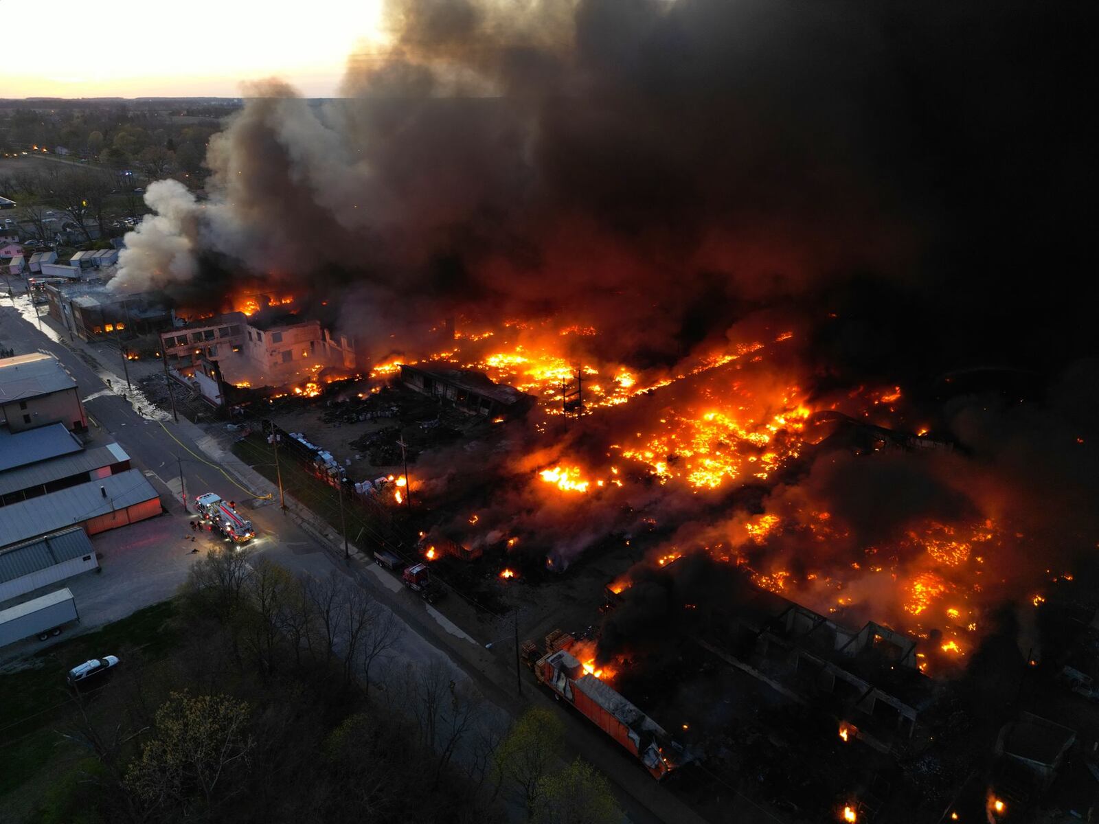 Crews battle large industrial fire in Richmond, Indiana on April 11 | Nick Graham/Staff