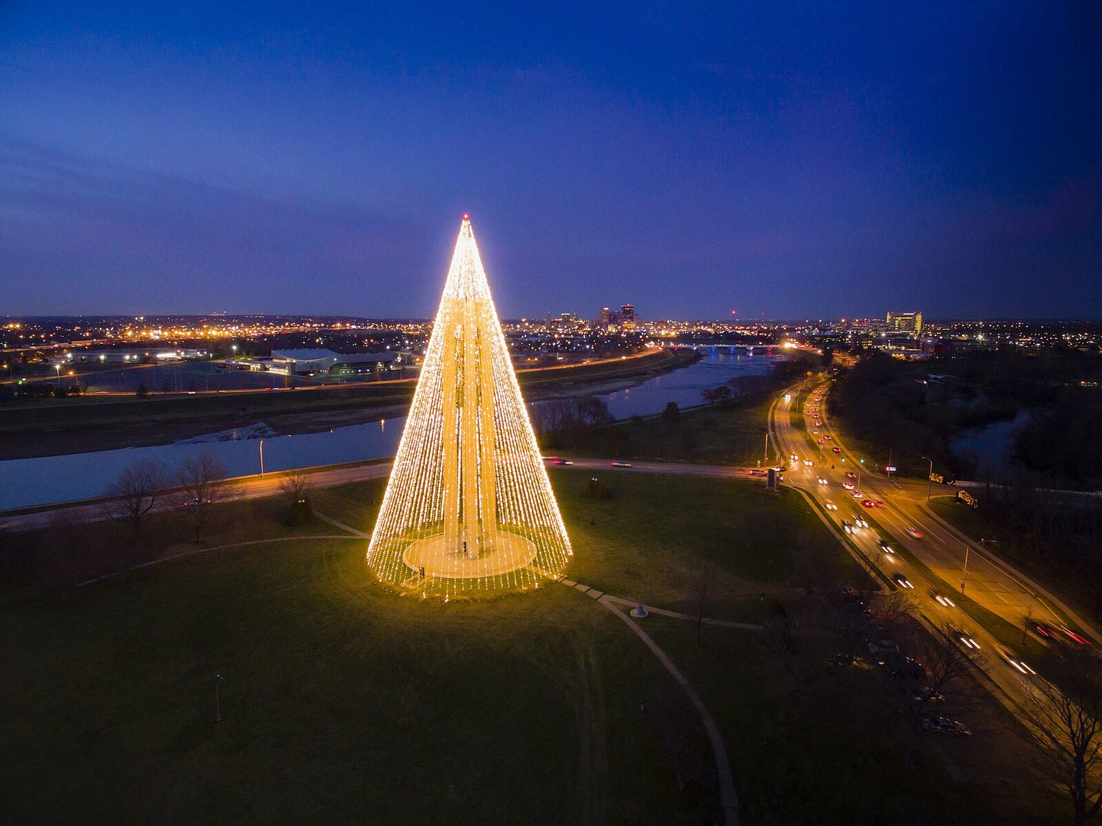 Deeds Carillon is now transformed into the Carillon Tree of Light during the holiday season. The breathtaking Tree of Light an unmistakable symbol of Christmas in the Miami Valley signals the return of Carillon Historical Park s month-long holiday celebration: A Carillon Christmas. CONTRIBUTED