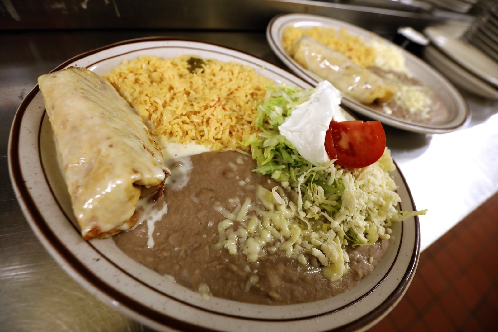 The famous chimichanga at Casa del Sabor. BILL LACKEY/STAFF